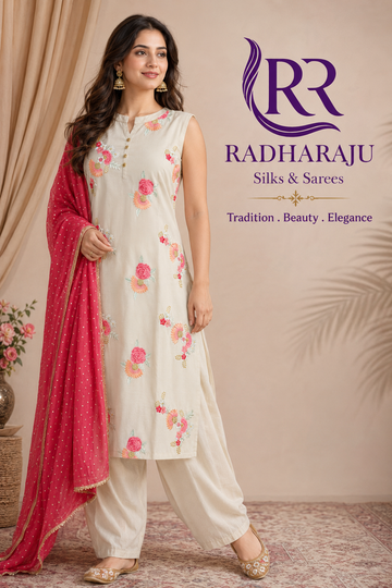 Pure Mul Cotton 3 piece Kurti set