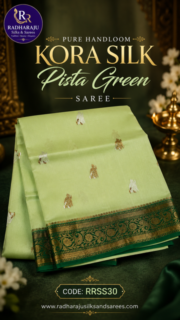 ✨ Pure Handloom Kora Silk Saree ✨
A timeless blend of elegance, tradition & luxury 💚🌿