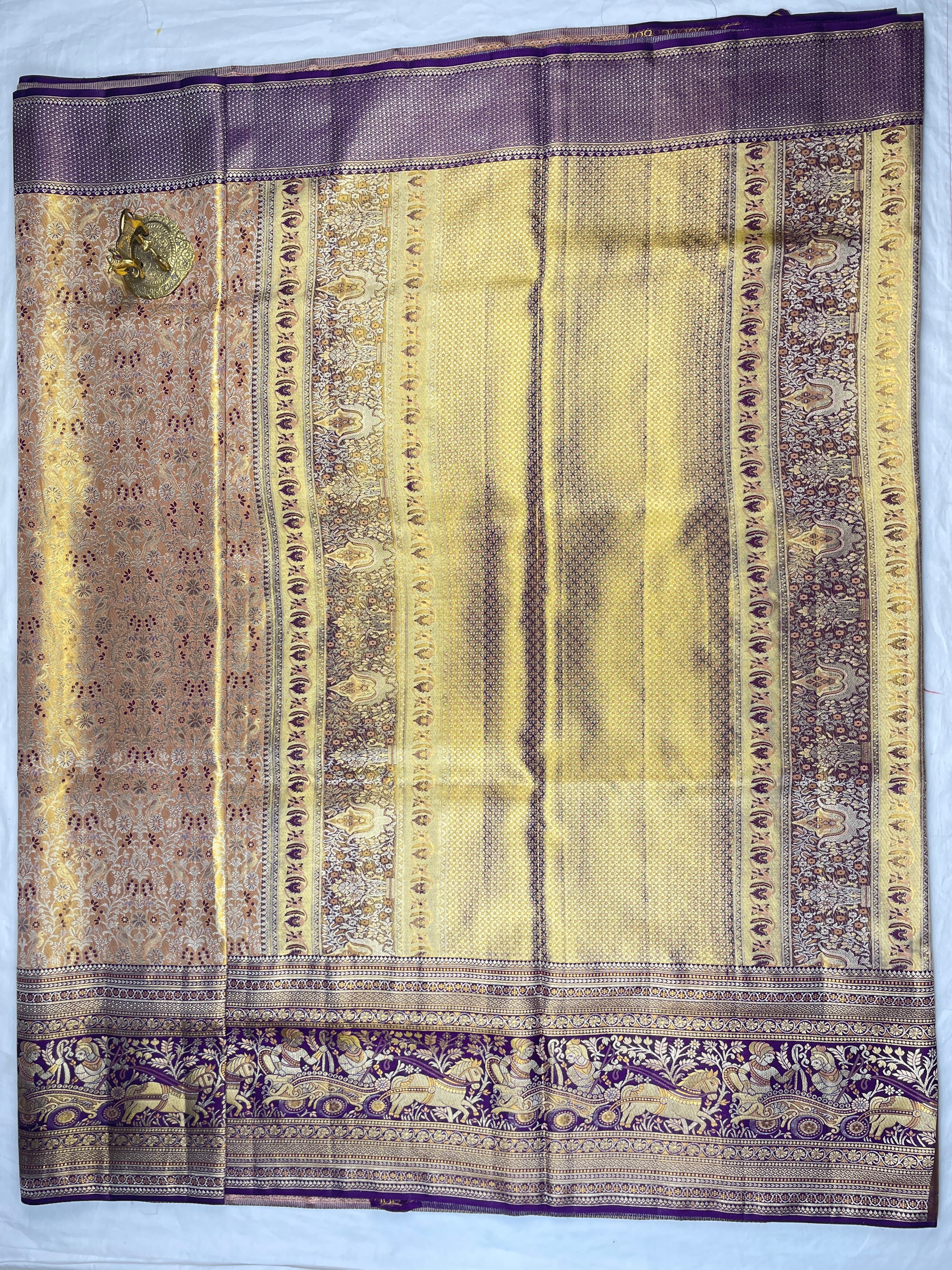 4K weaving Pure Handloom Kanchipattu sarees