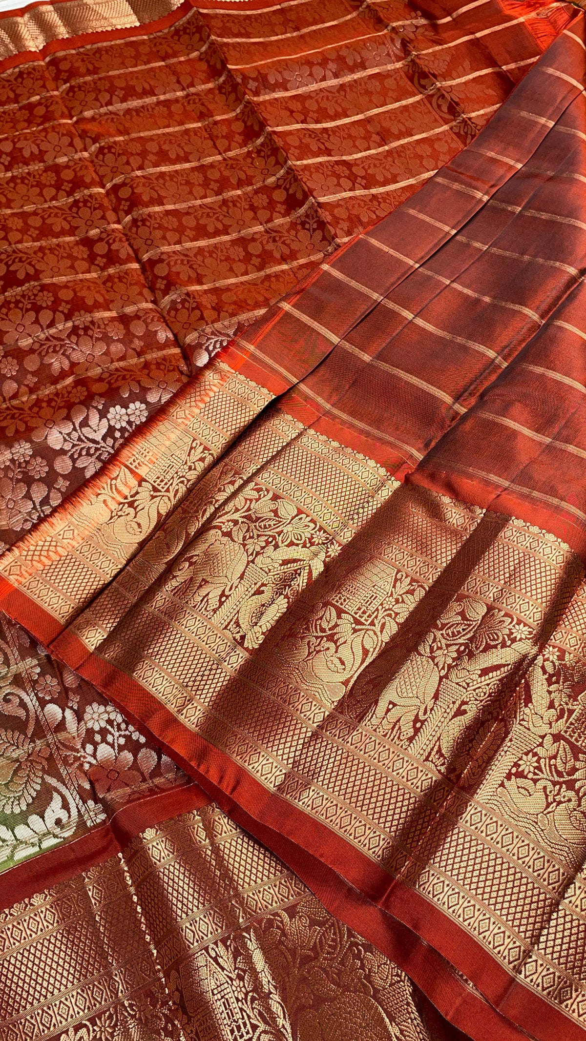 ✨ Vintage Checks Kanchipattu Saree ✨