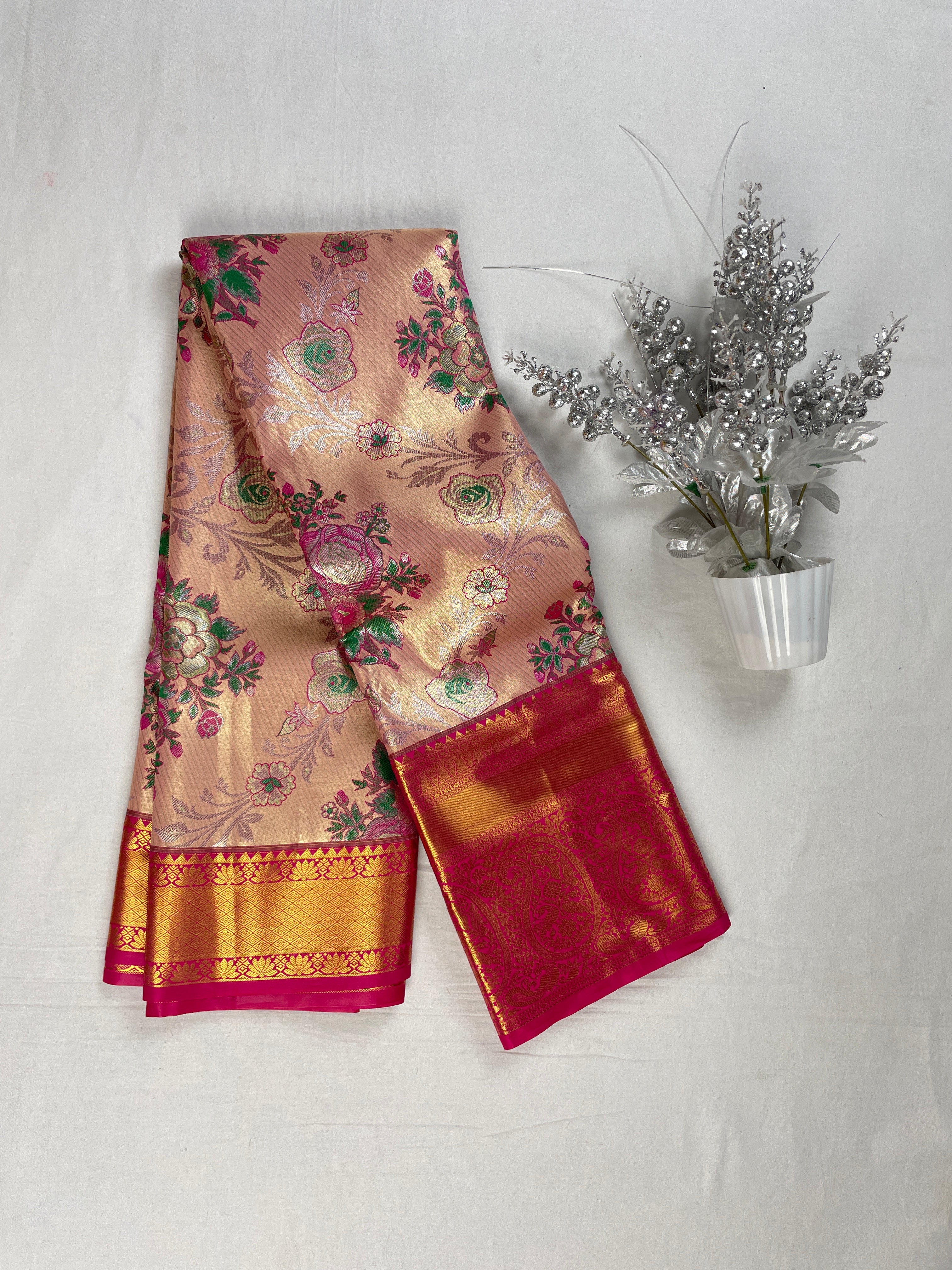 Semi Tissue Bridal Sarees