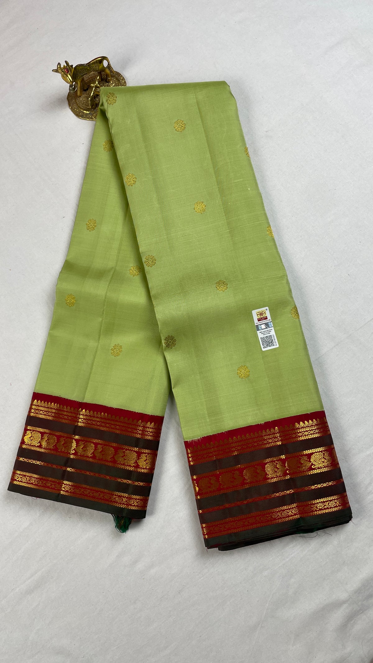 ✨100% Pure Kanchipuram Handwoven Premium quality 3 Gram Gold Pure Zari weaving Korvai Pattern Traditional silk sarees Silk mark certified✨