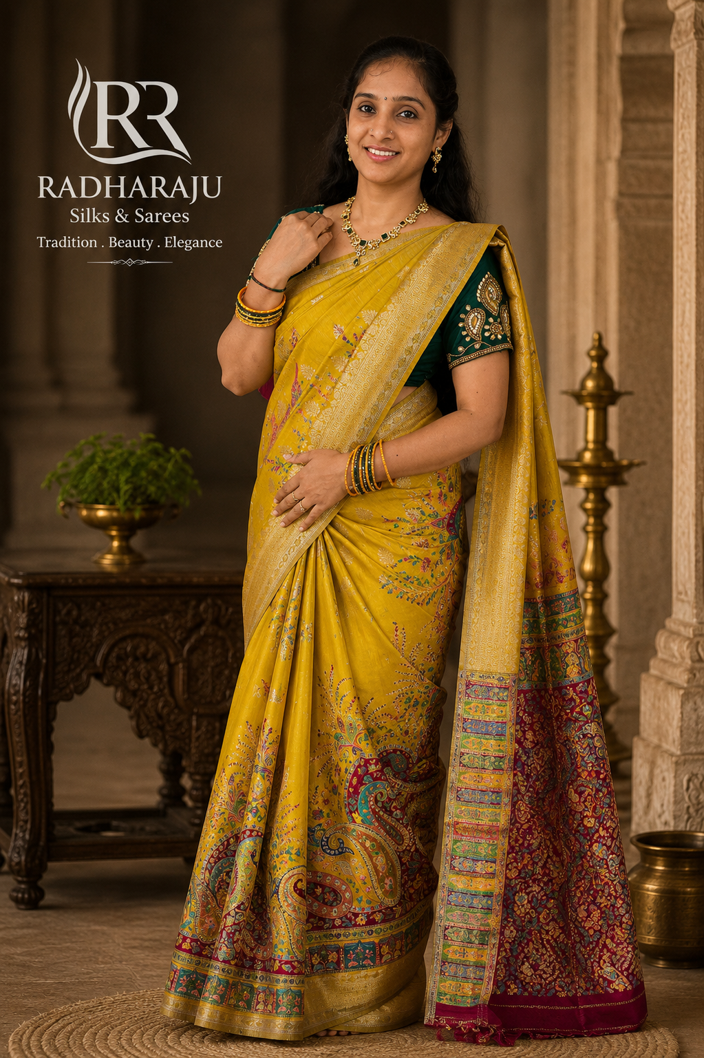 Party wear saree Kashmiri Silk