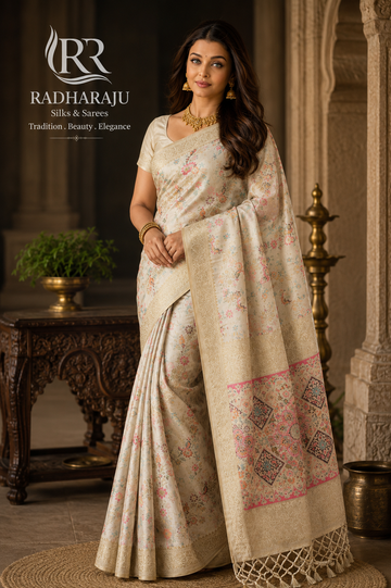 Party Wear Saree Russian Silk