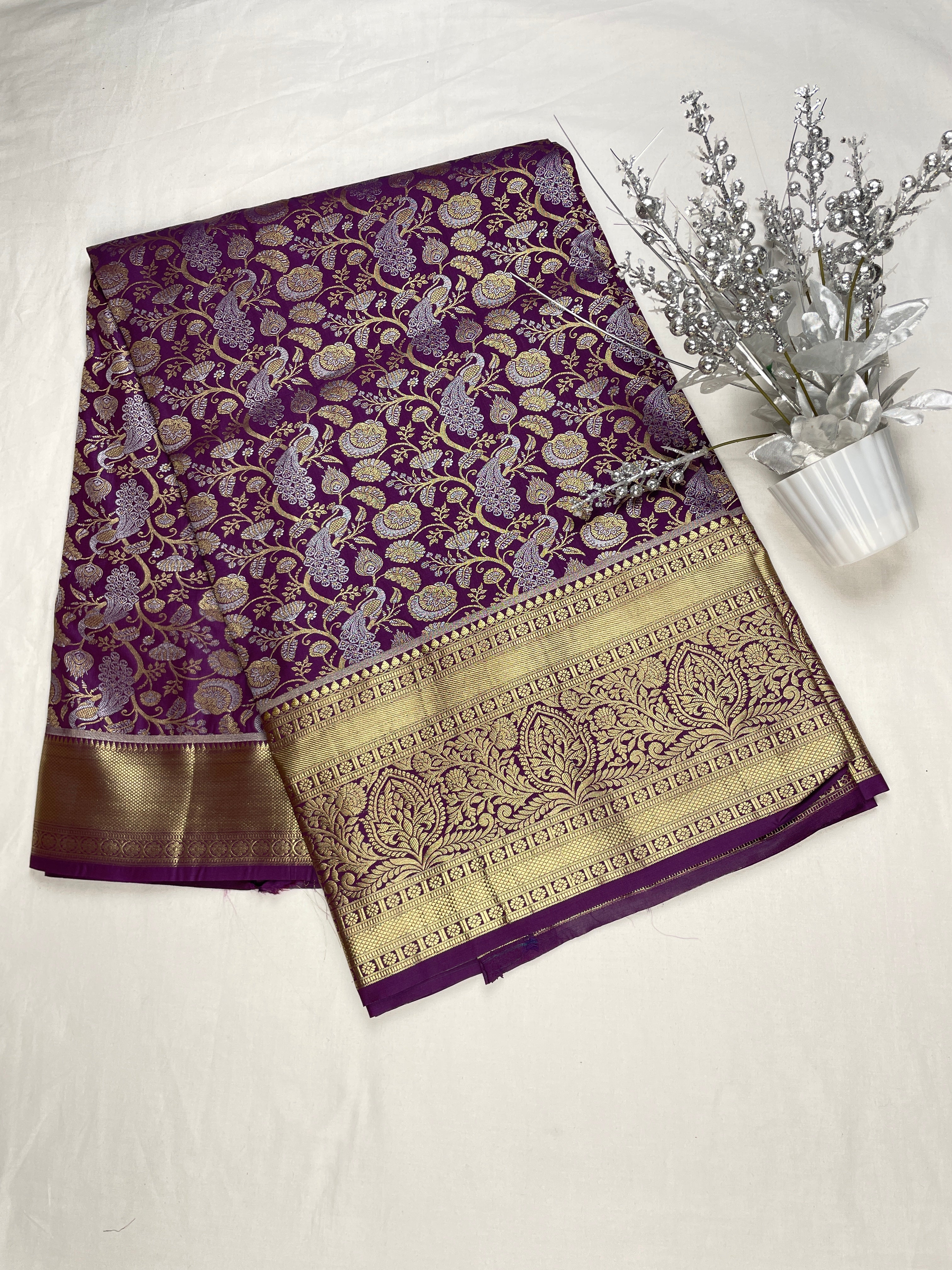Kanchipattu Meenakari Sarees
