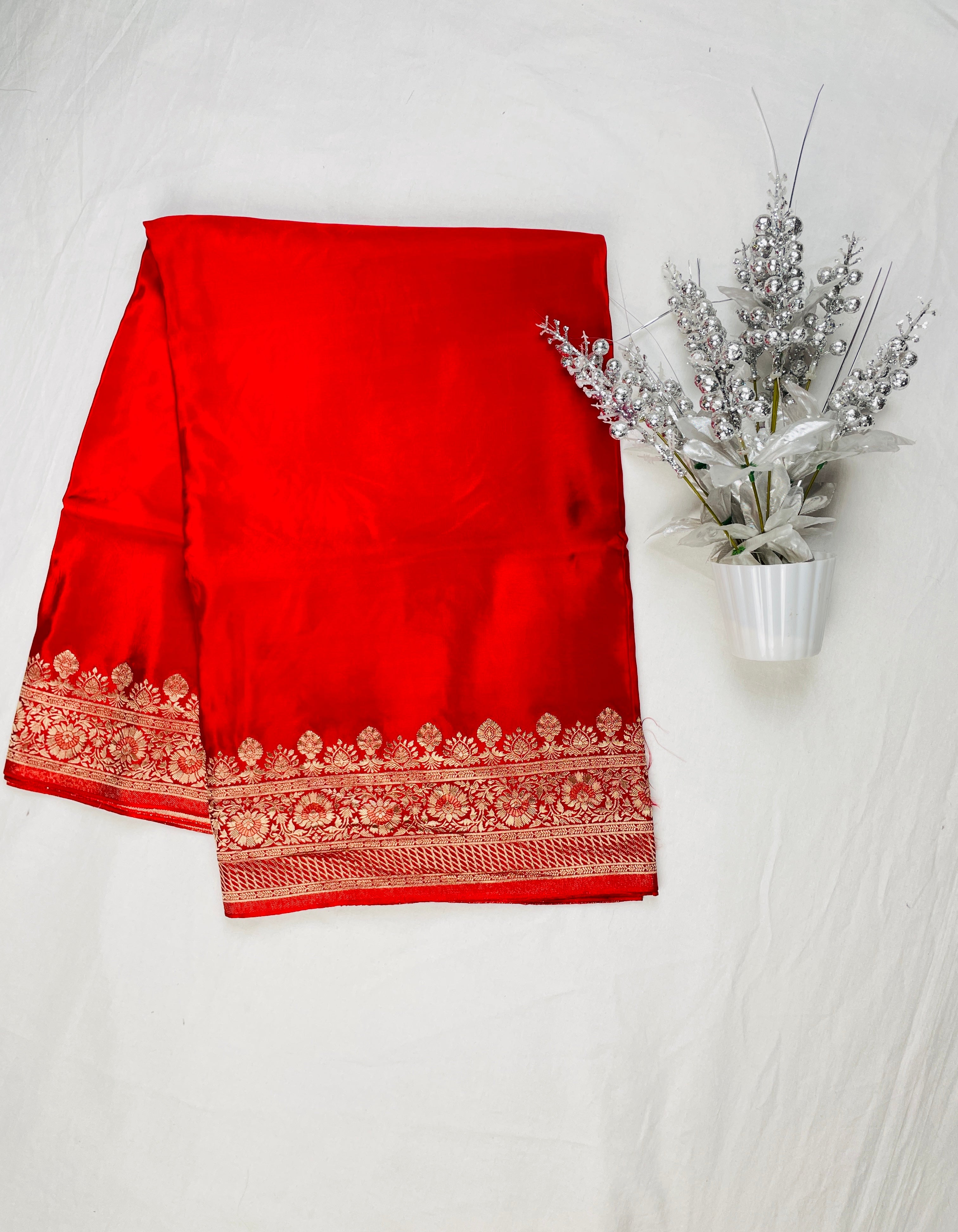 Russian silk Party ware saree.