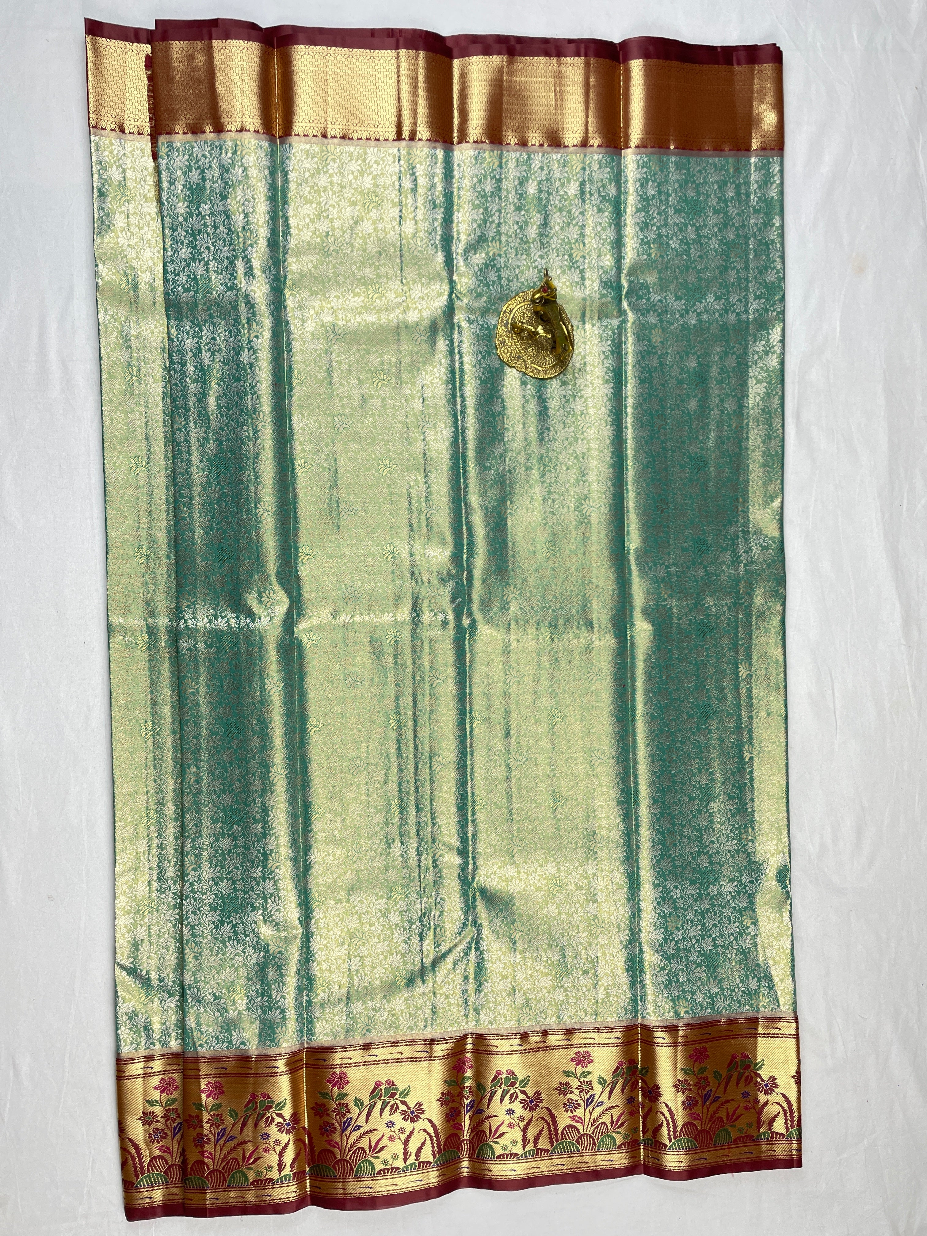 Kanchipattu Tissue Saree Paithani Border
