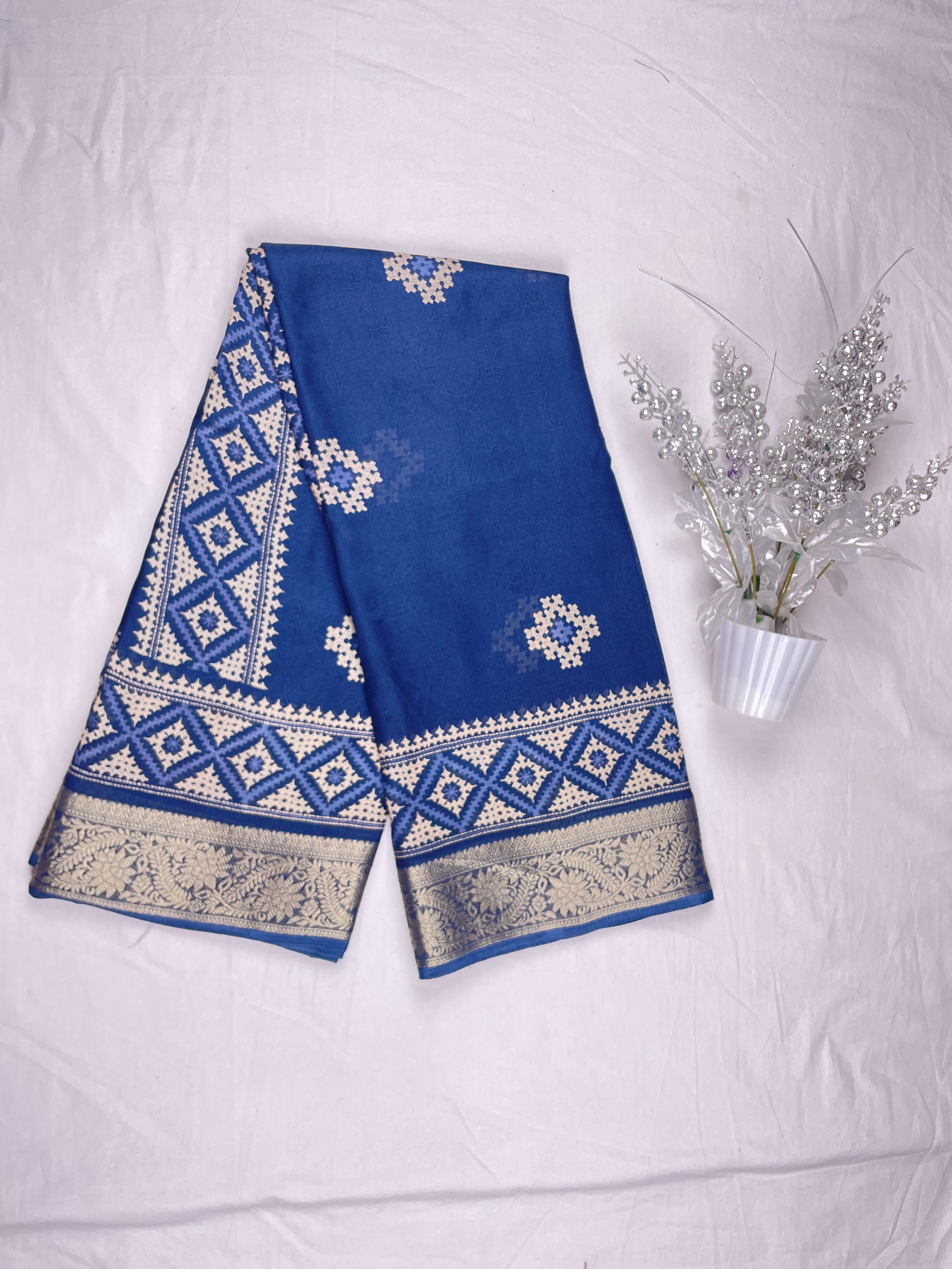 Kashmiri Crape fancy Saree