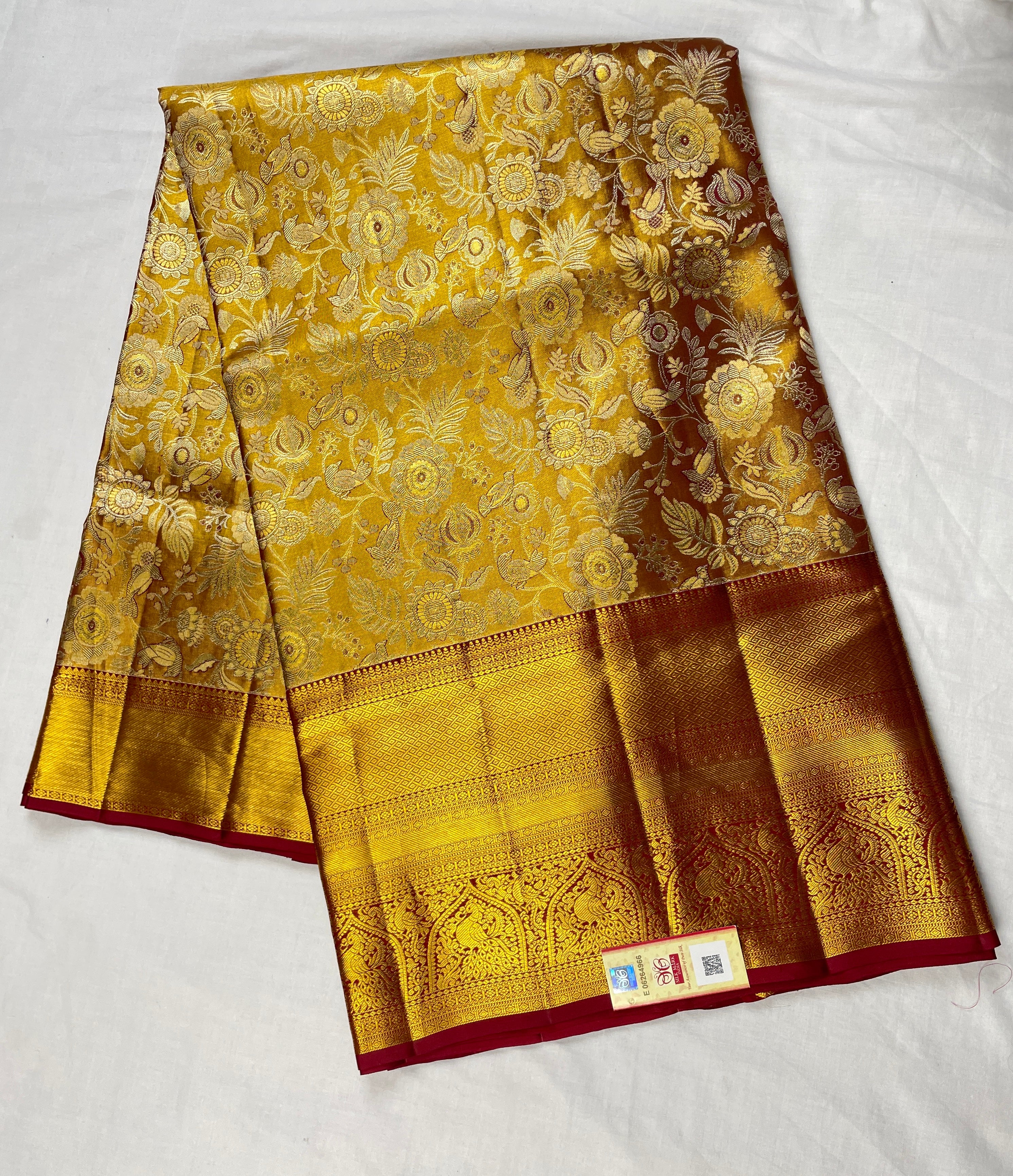 Kanchipattu pure Handloom silk mark certified  Bridal Saree