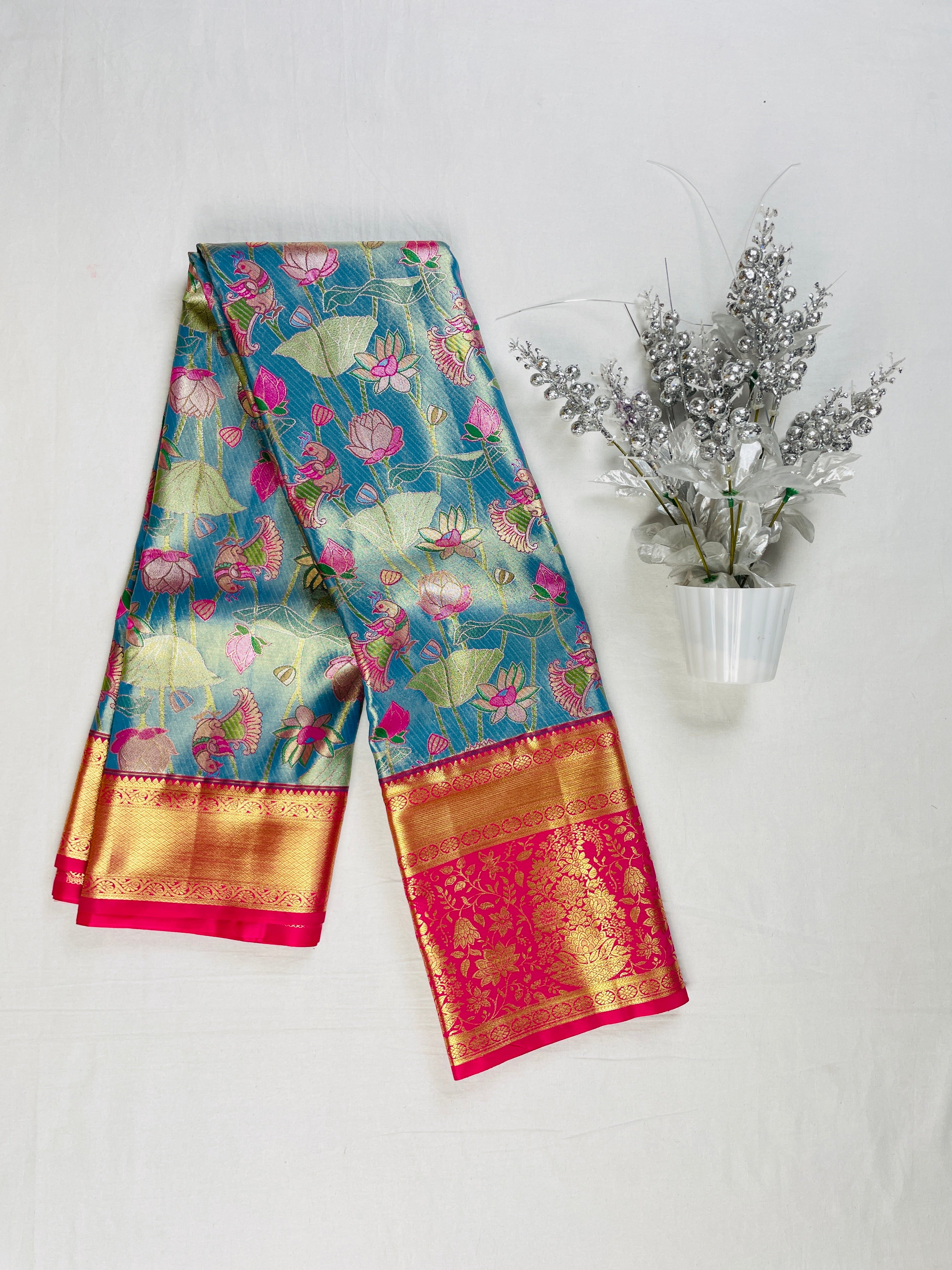 Semi Tissue Bridal Sarees