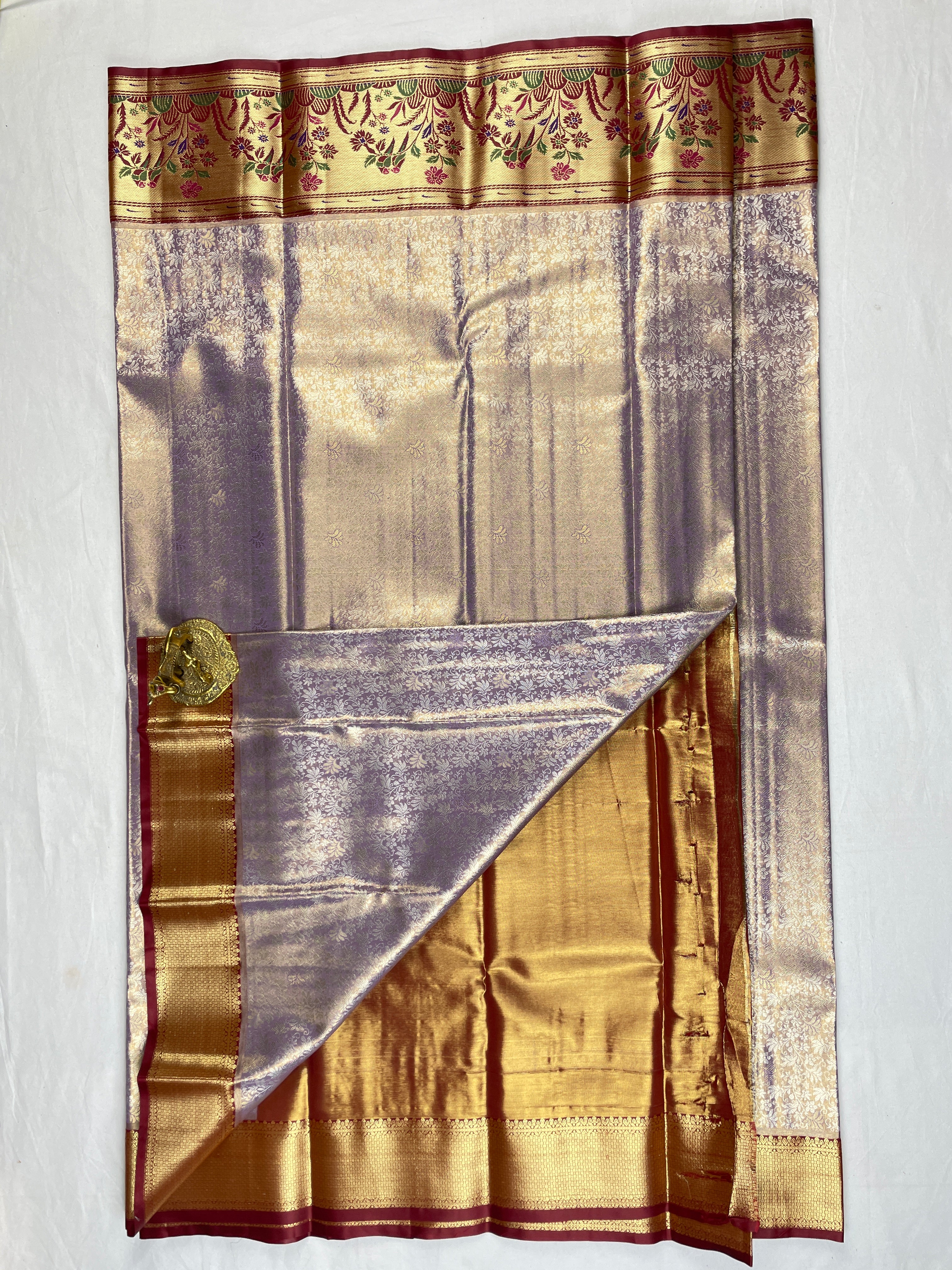 Kanchipattu Tissue Saree Paithani Border