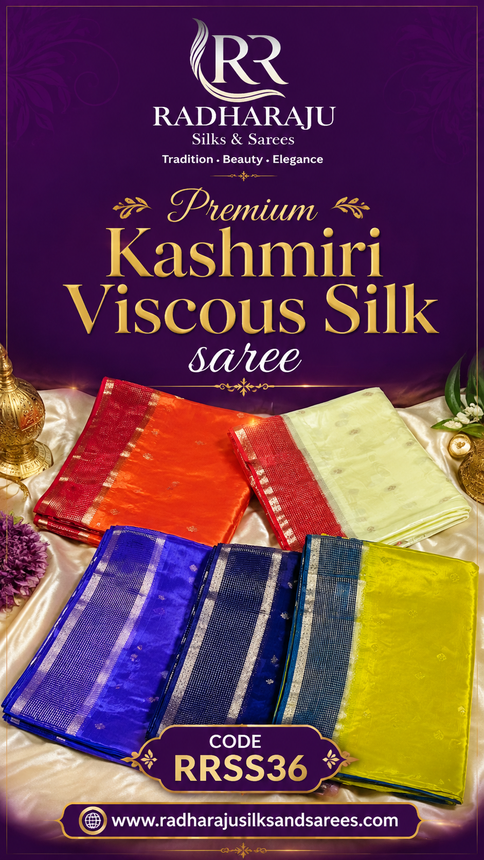 Premium Kashmiri Viscous Silk Saree ✨