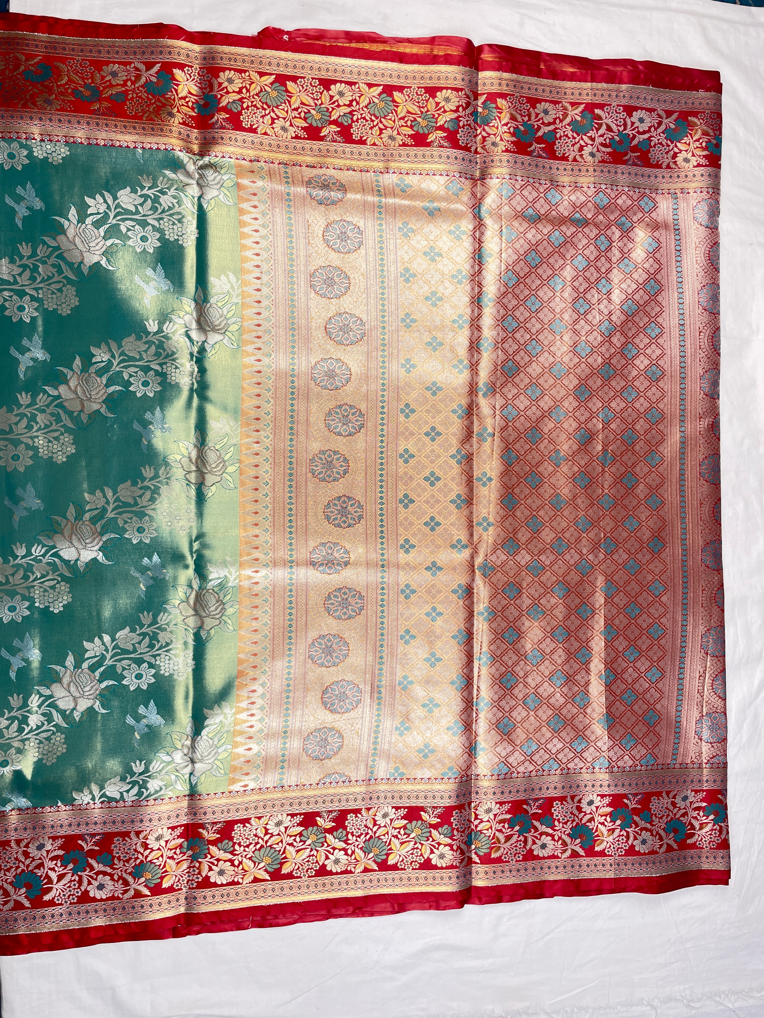 Semi Tissue pattu Bridal Saree