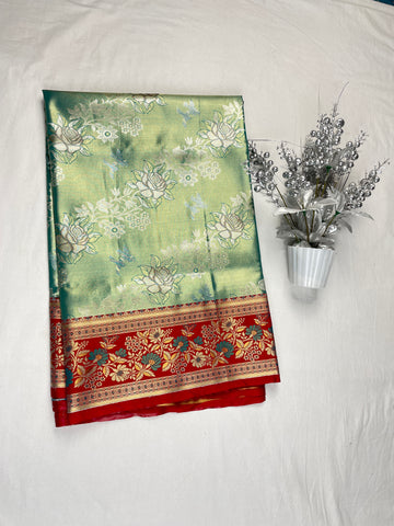 Semi Tissue pattu Bridal Saree