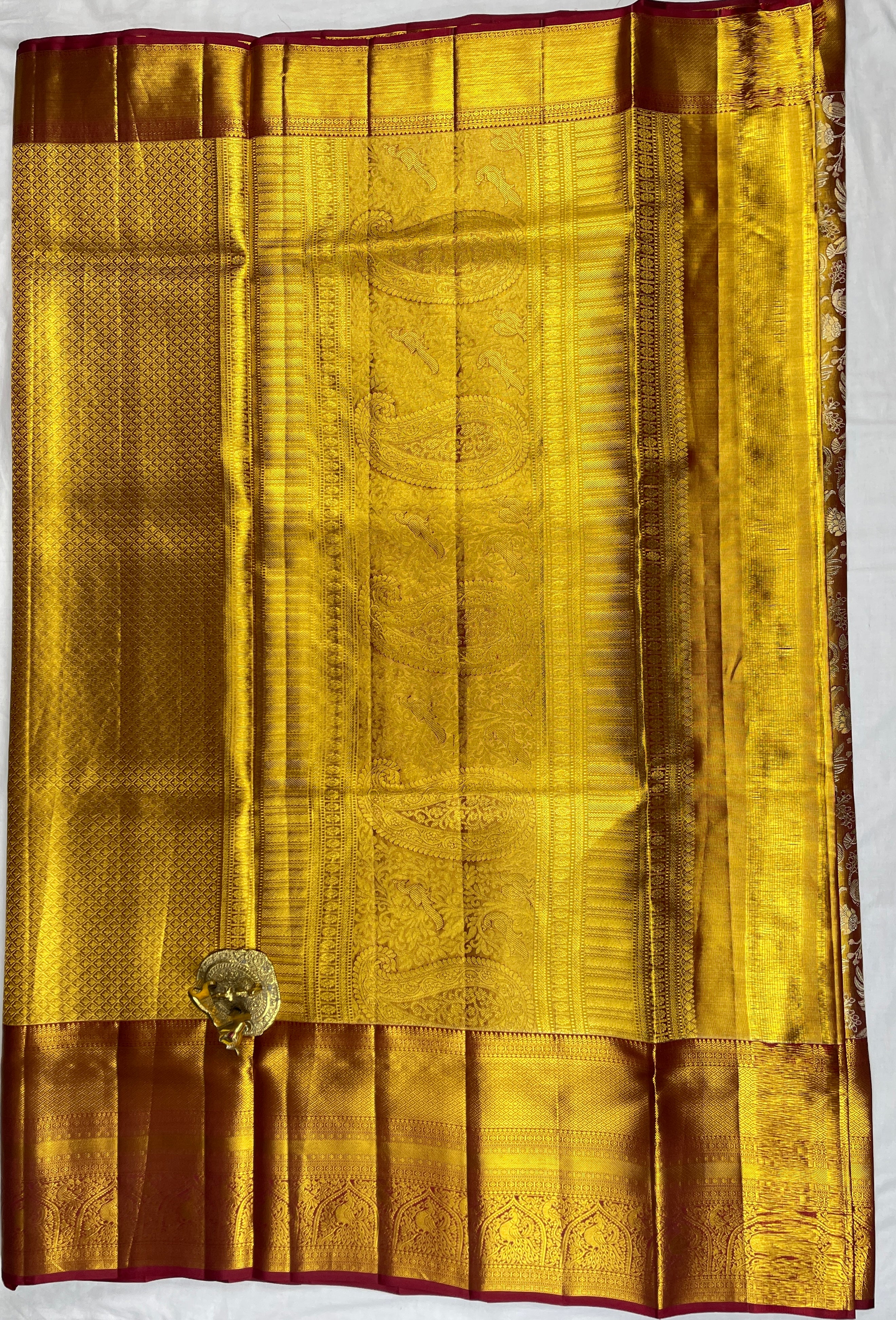 Kanchipattu pure Handloom silk mark certified  Bridal Saree