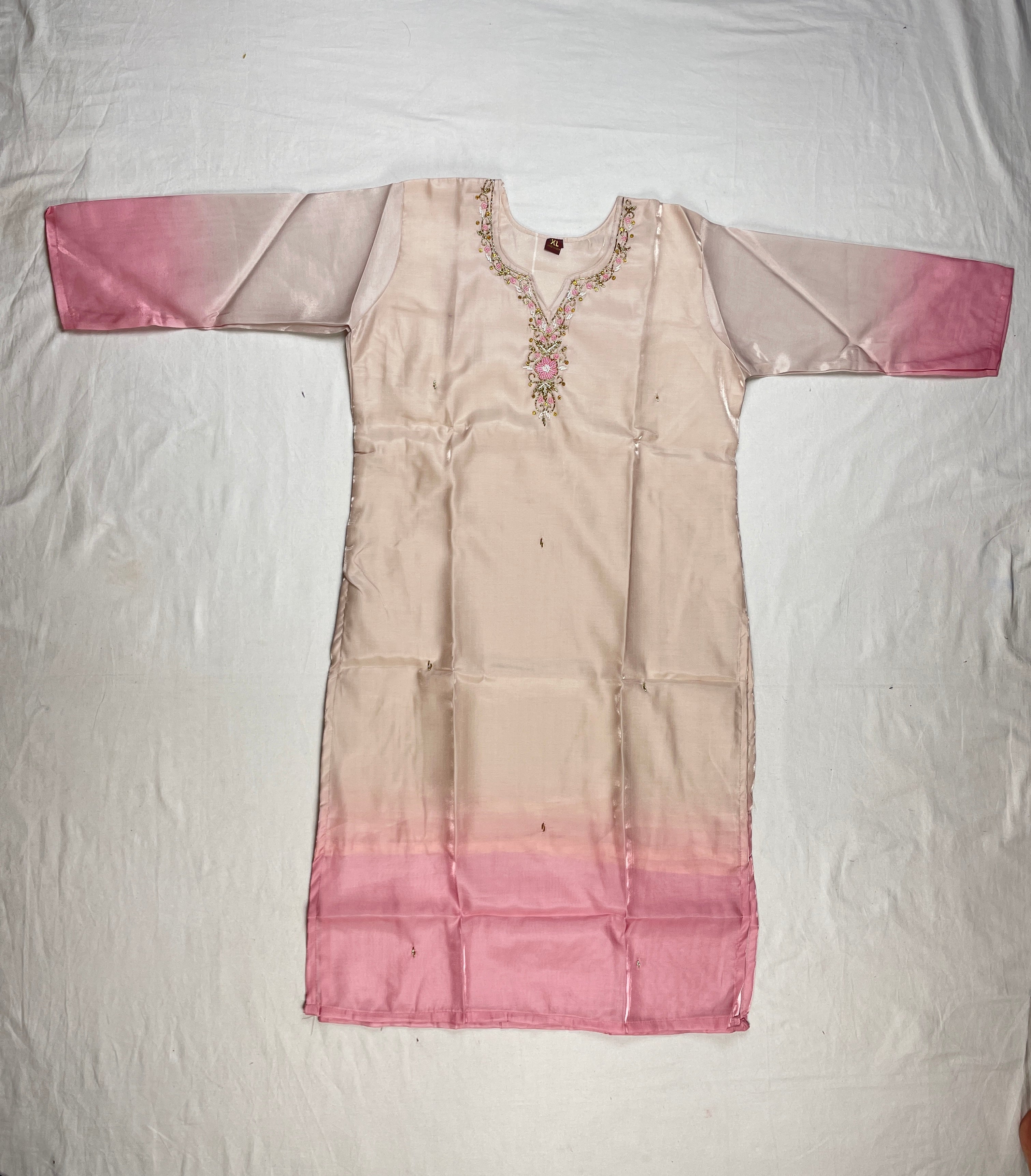Glassy silk 3 piece kurti set