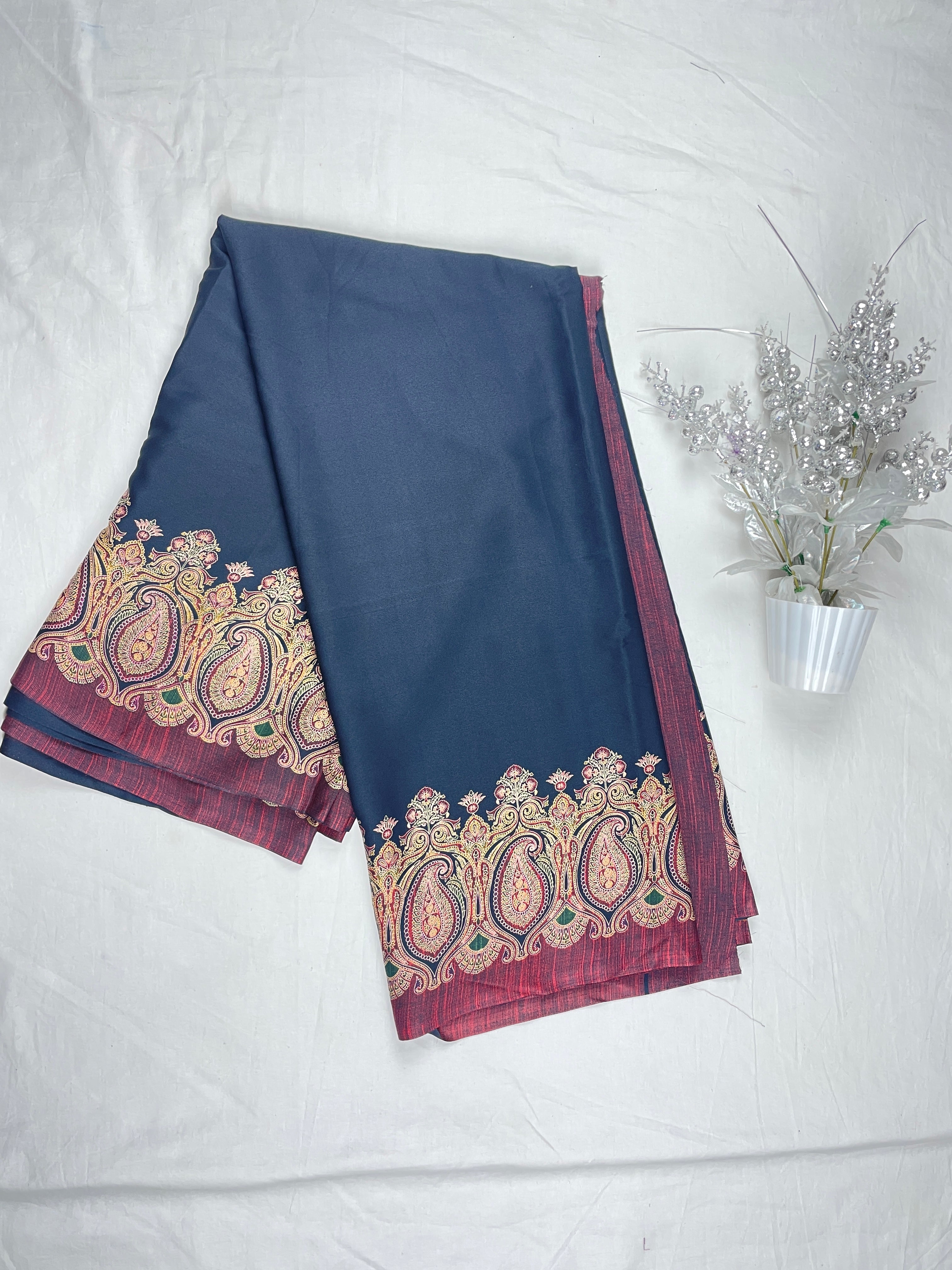 Kashmiri Crape fancy Saree
