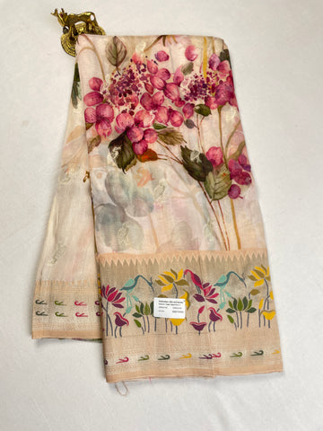 Premium Tussar Digital print sarees