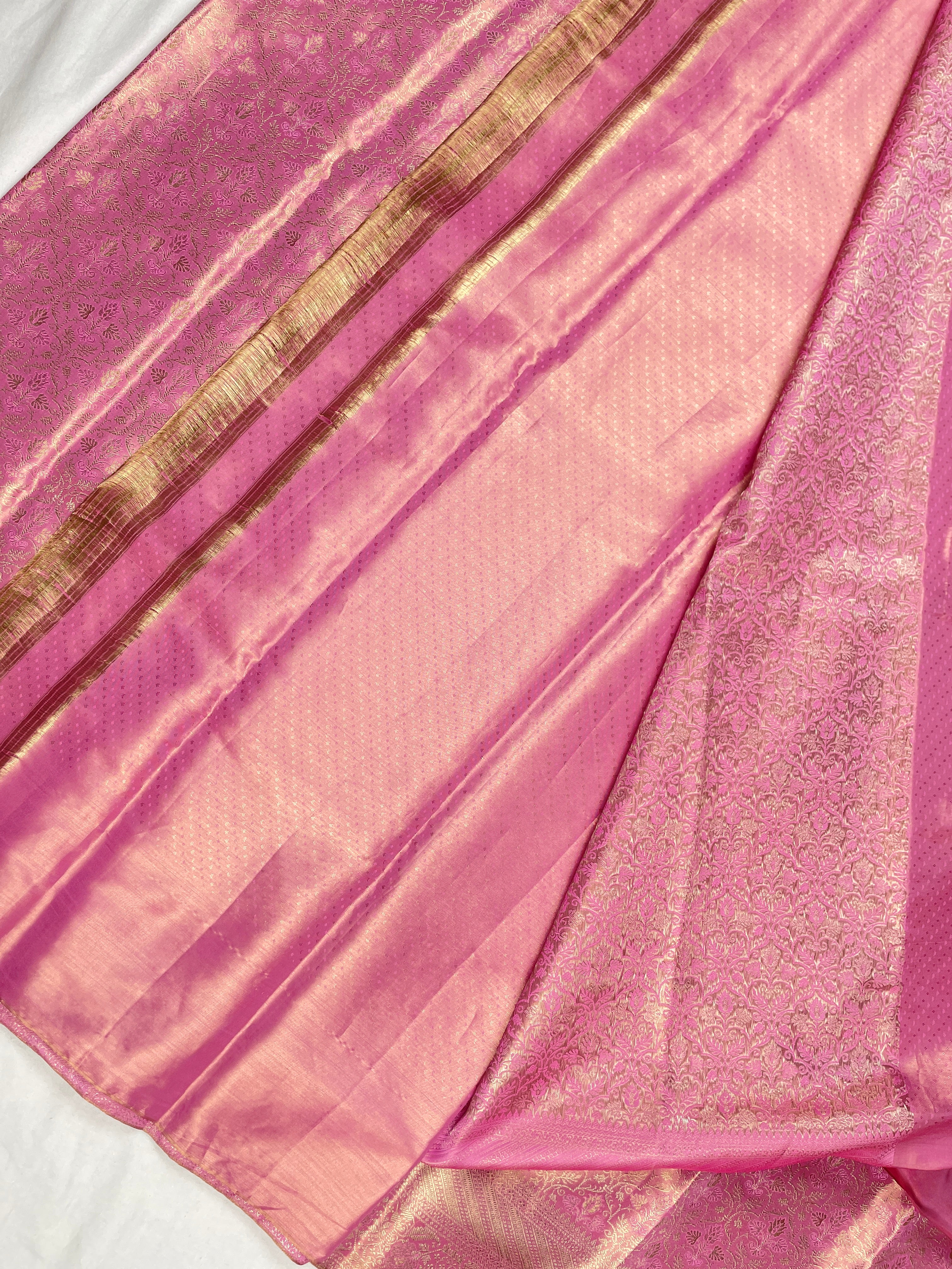 🌸 Premium Mini Kanchipattu Bridal Saree