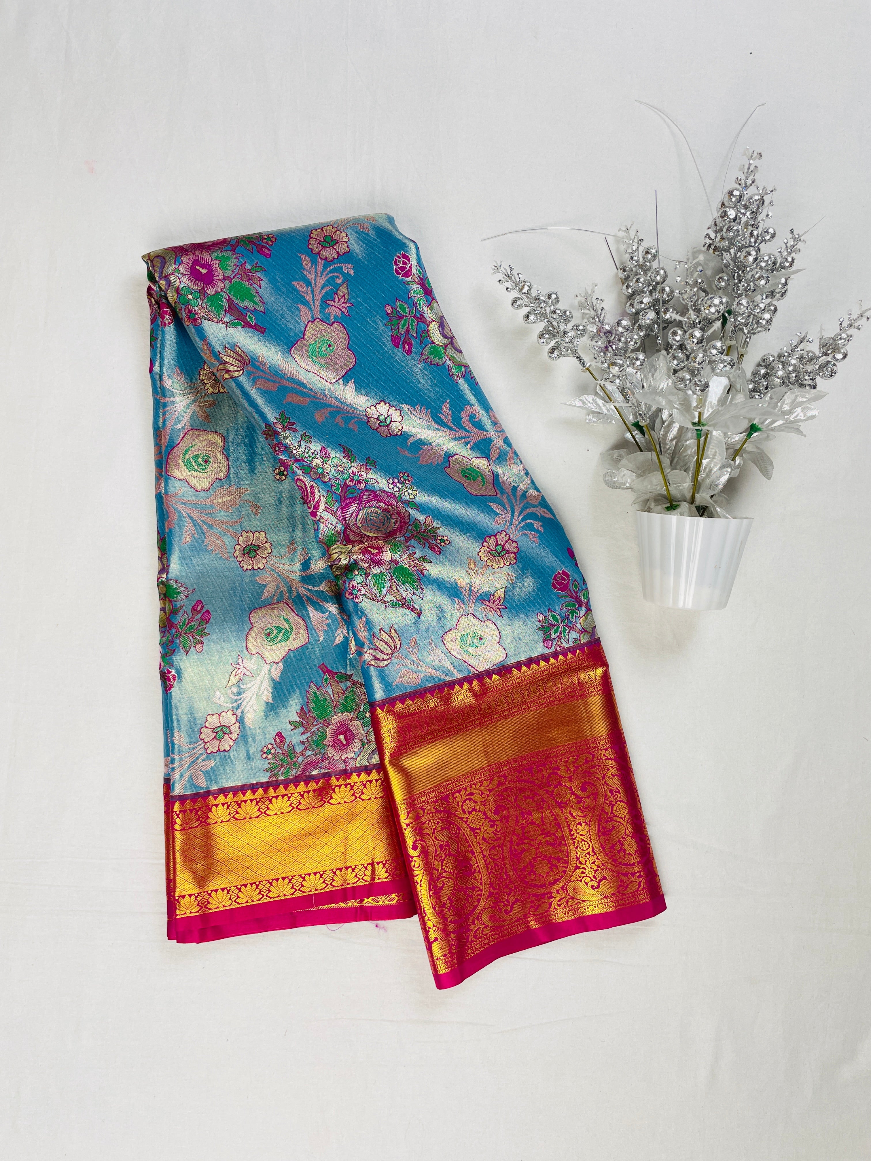 Semi Tissue Bridal Sarees