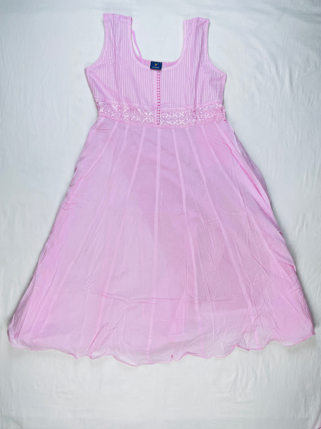 Mul Chanderi frock 3 piece set