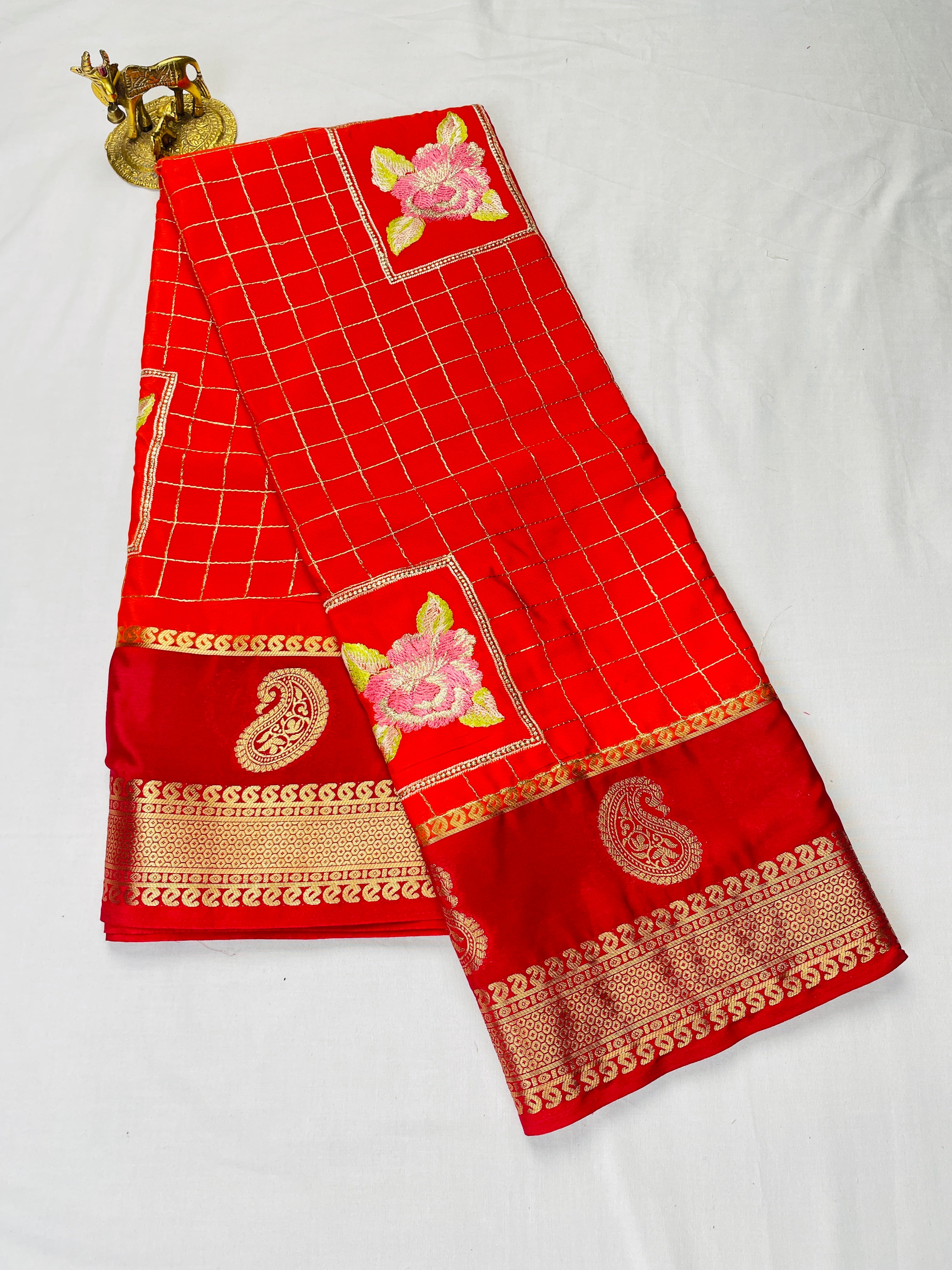 Pure Mysore crape Sarees