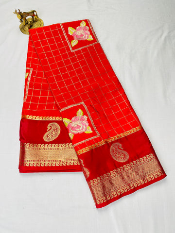 Pure Mysore crape Sarees