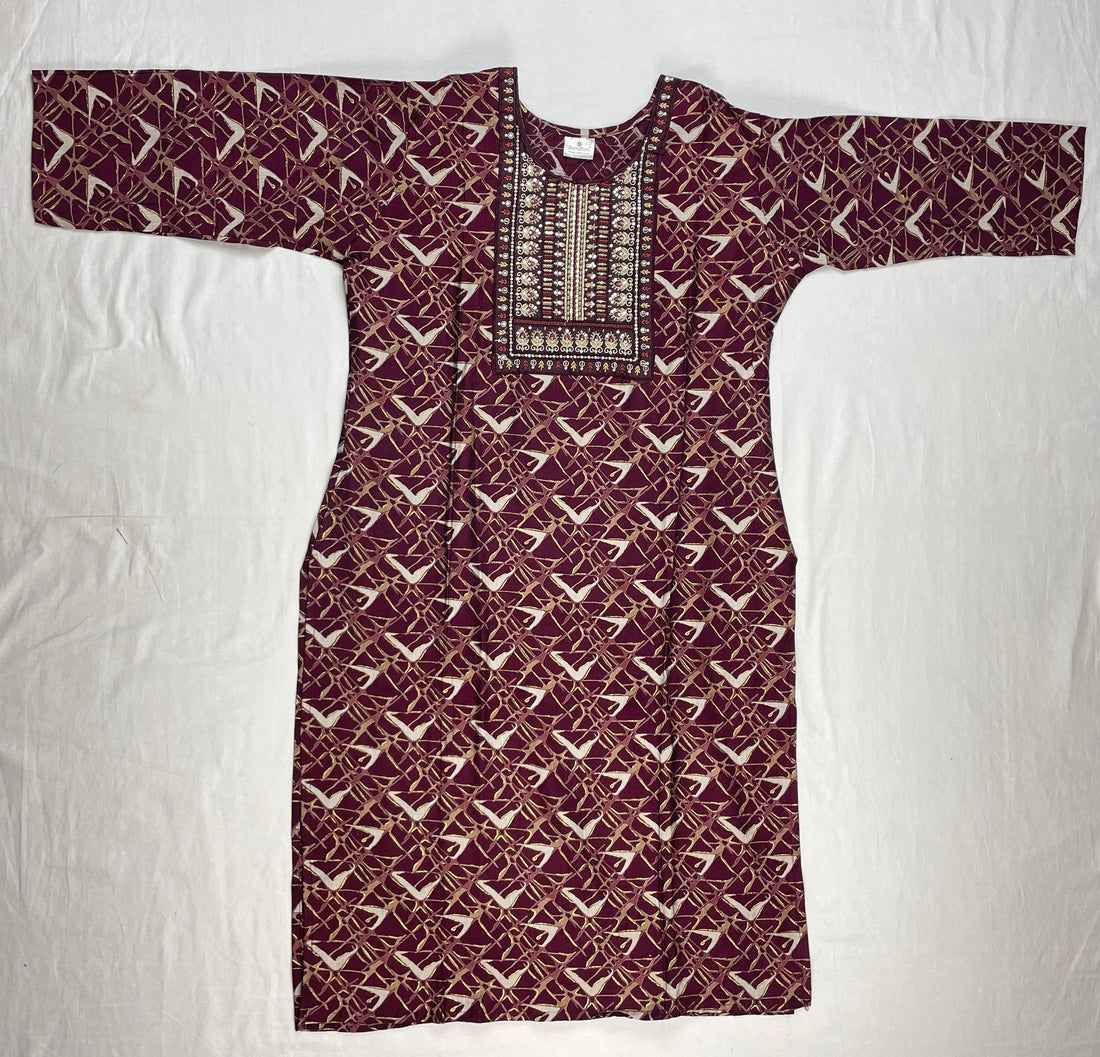 Pure Cotton 3 piece kurthi set