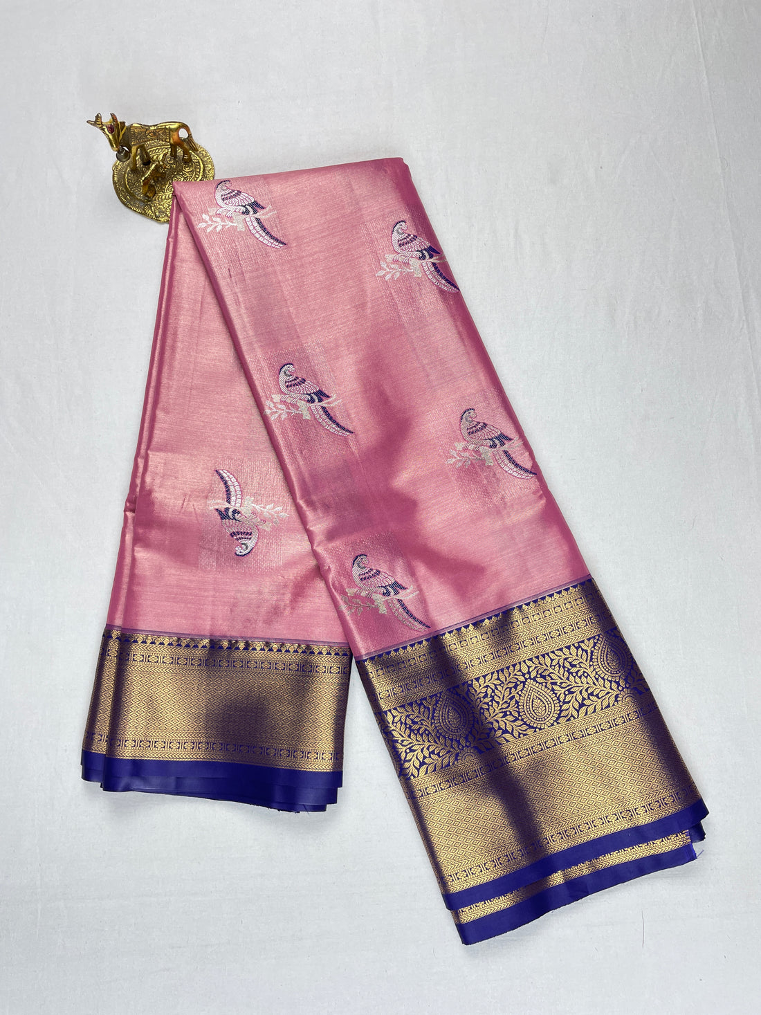 Kanchipattu Tissue Saree Beautiful Parrot Design