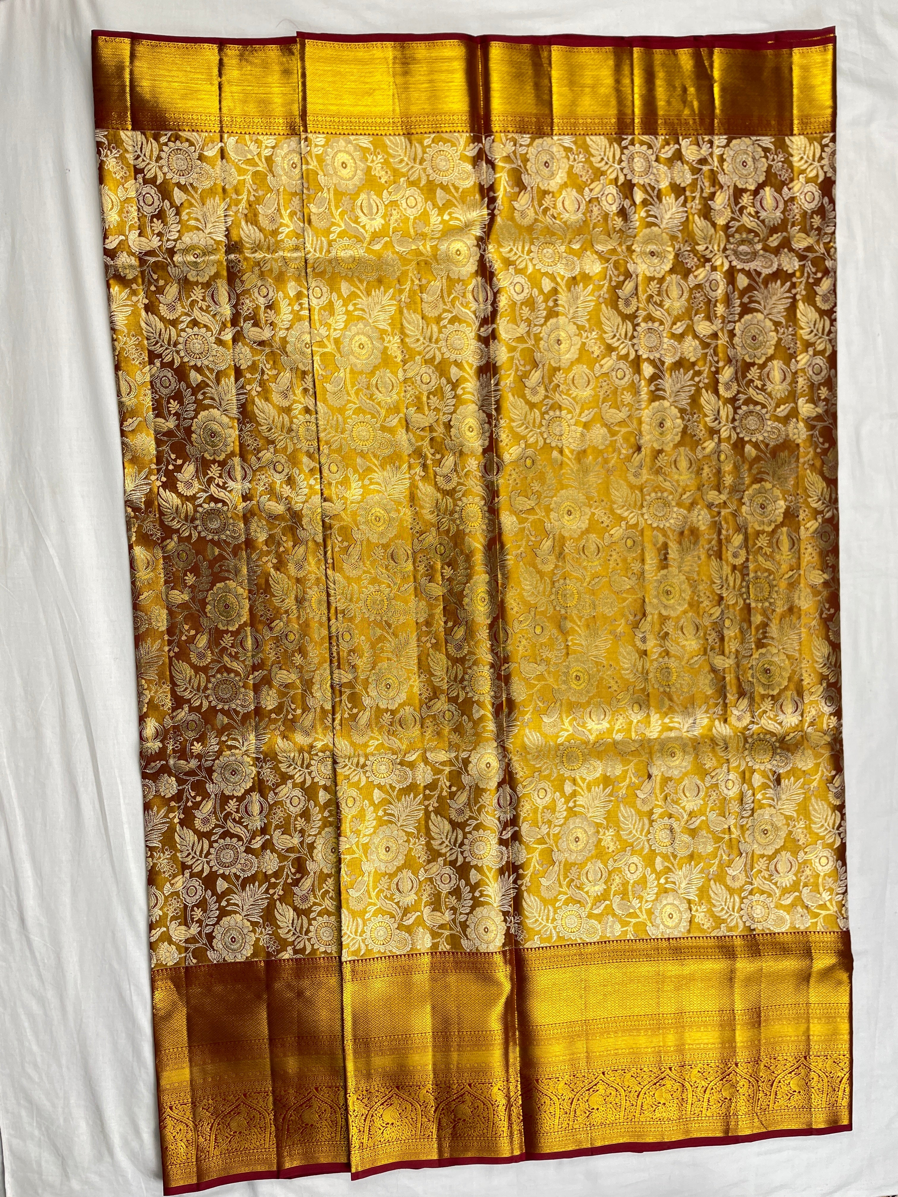 Kanchipattu pure Handloom silk mark certified  Bridal Saree