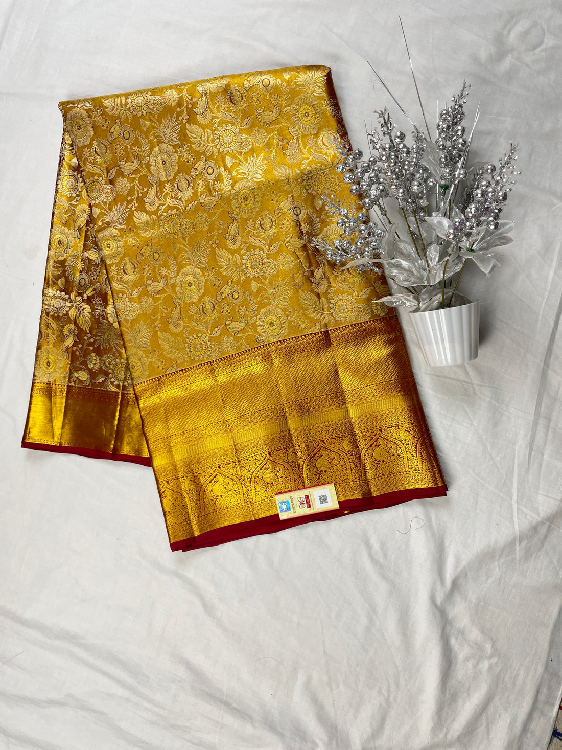 Kanchipattu pure Handloom silk mark certified  Bridal Saree