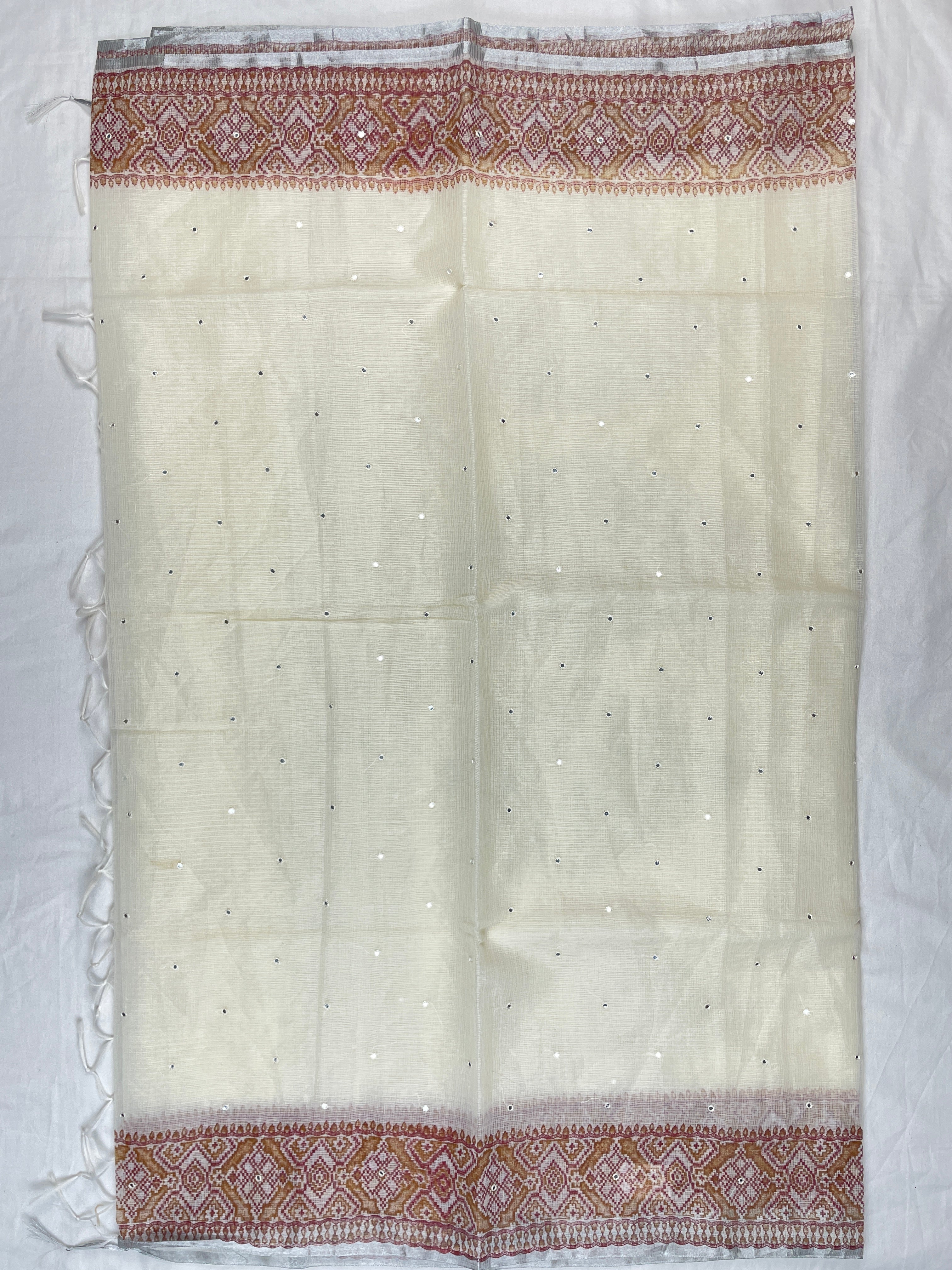 Kota Cotton Mirror work saree
