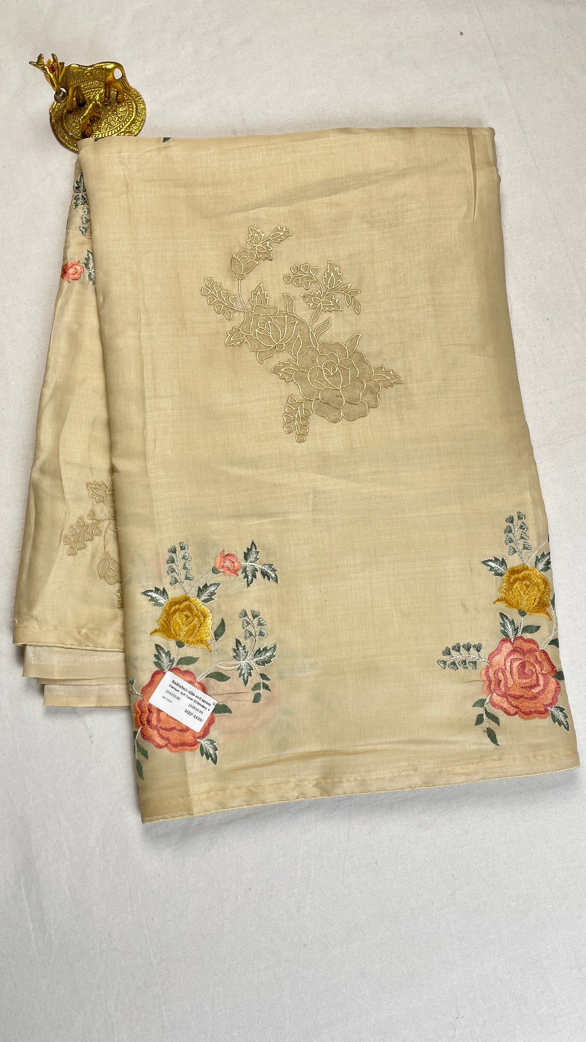 Premium soft Tussar Embroidery Saree