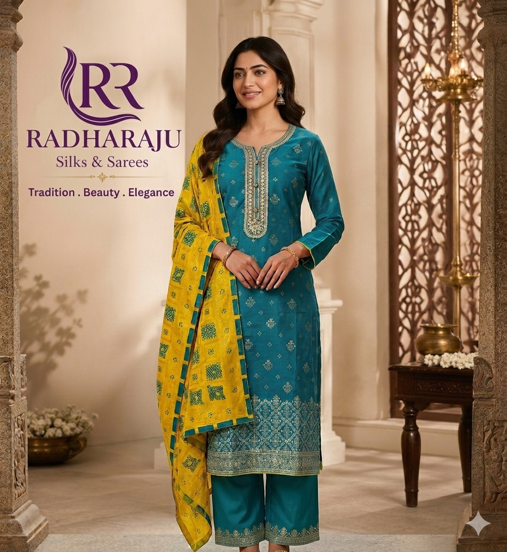 Bandini party wear 3 piece kurti set
