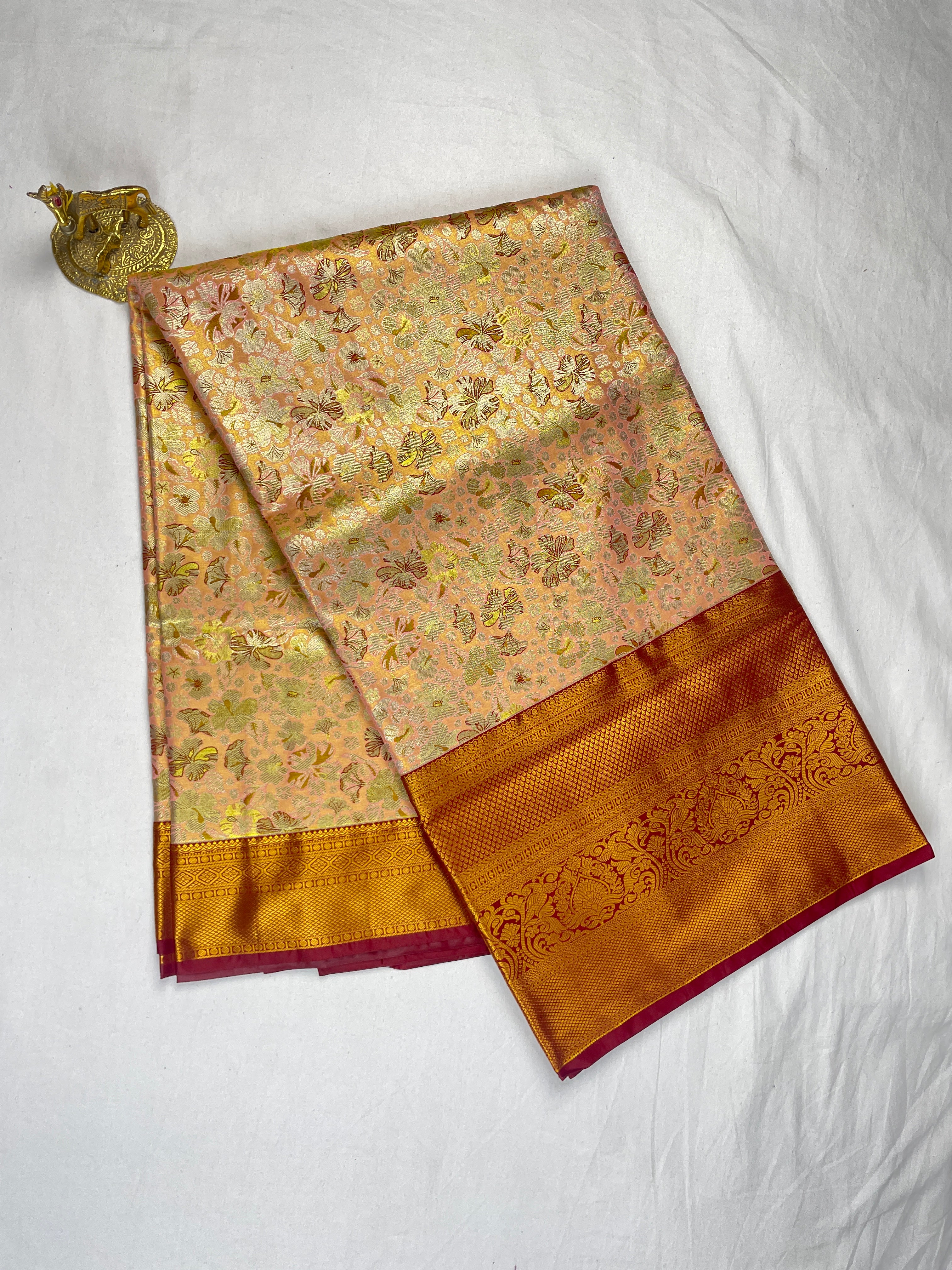Semi pattu Tissue Bridal Saree