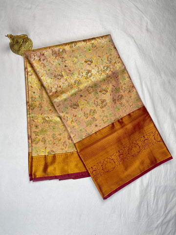 Semi pattu Tissue Bridal Saree