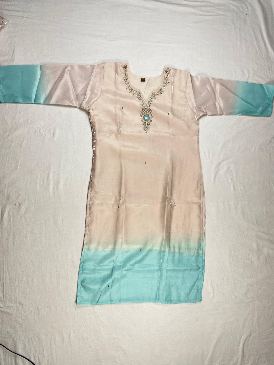 Glassy silk 3 piece kurti set