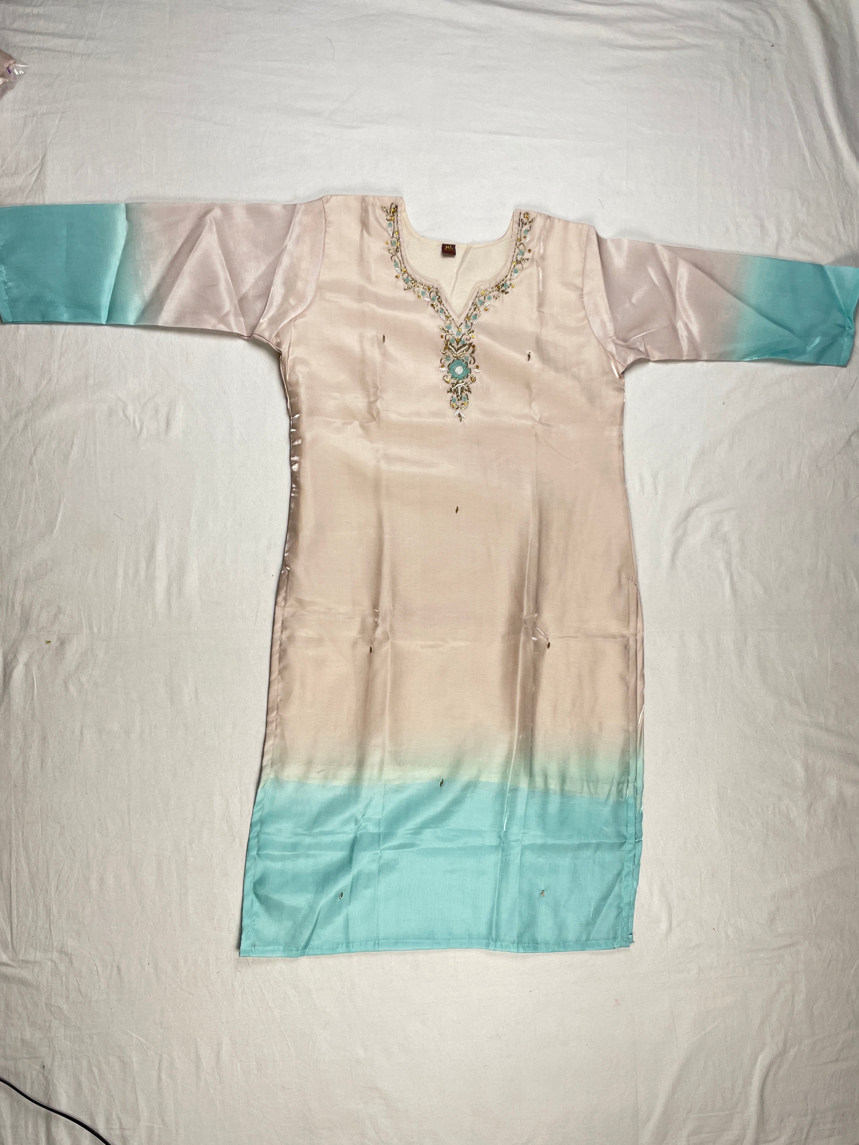 Glassy silk 3 piece kurti set