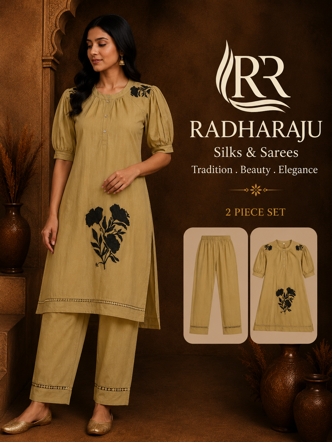 Pure Cotton 2 piece kurti set