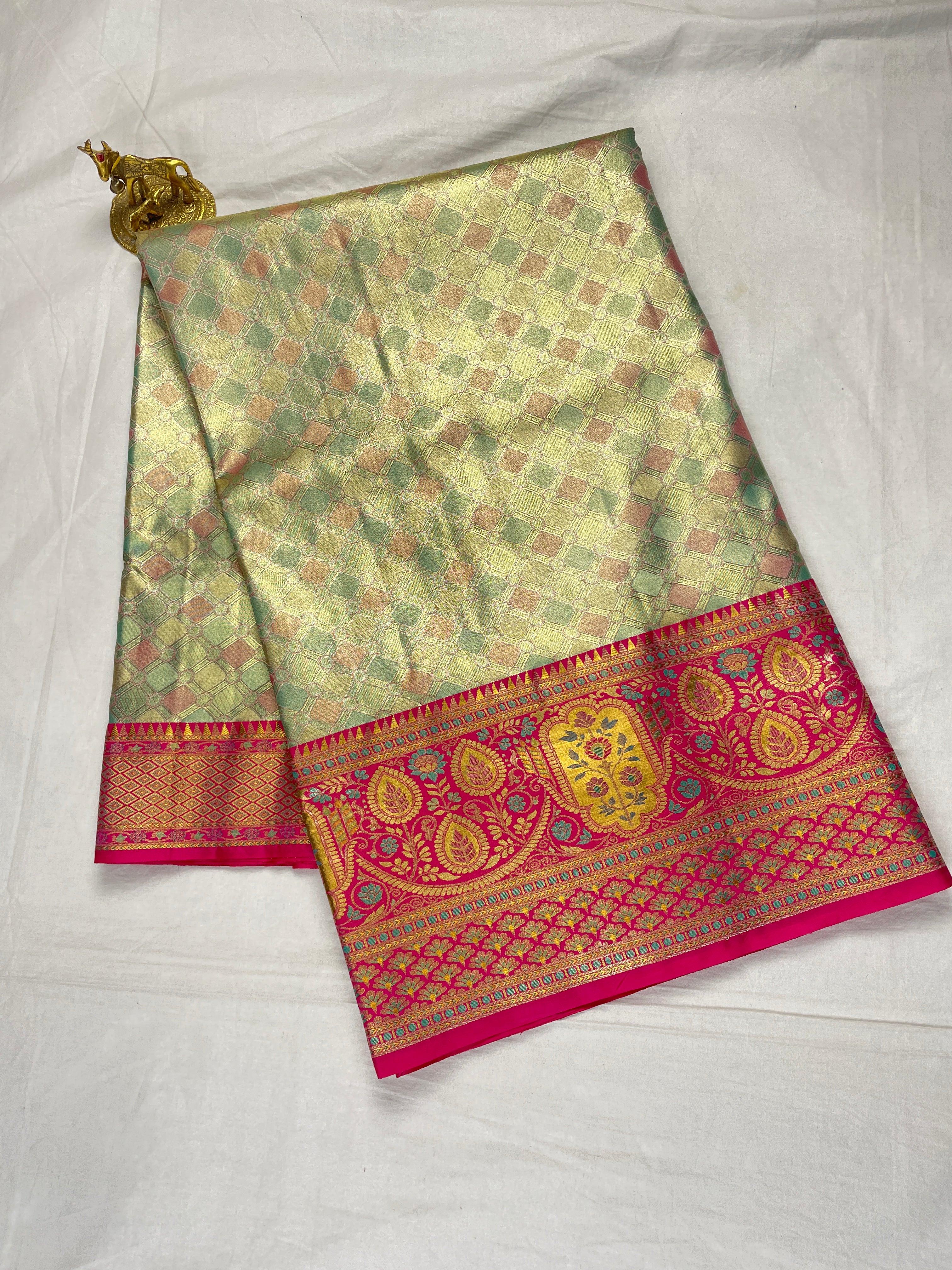 Kanchipattu Meenakari sarees