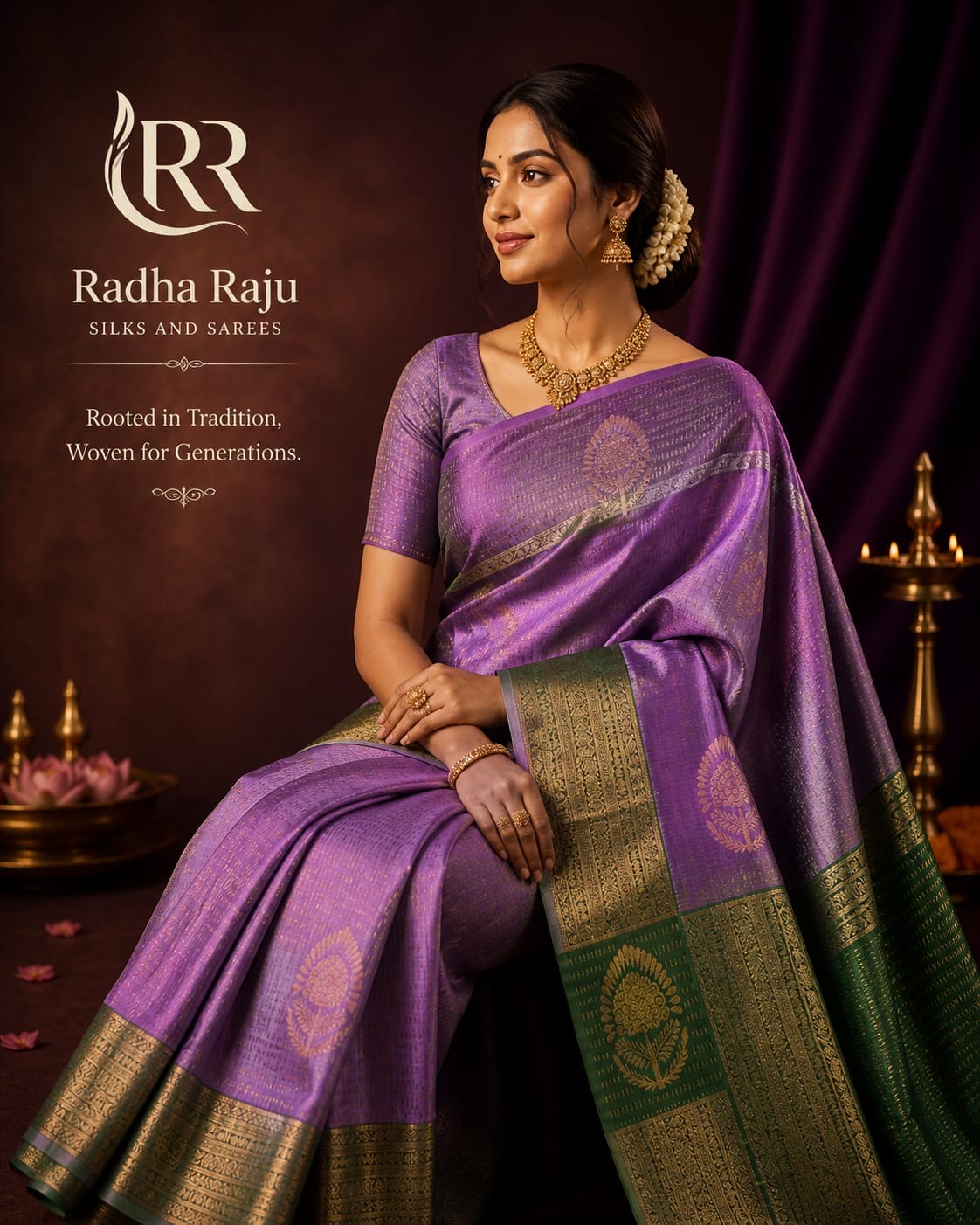 Pure Kanchipattu Handloom Bridal Saree