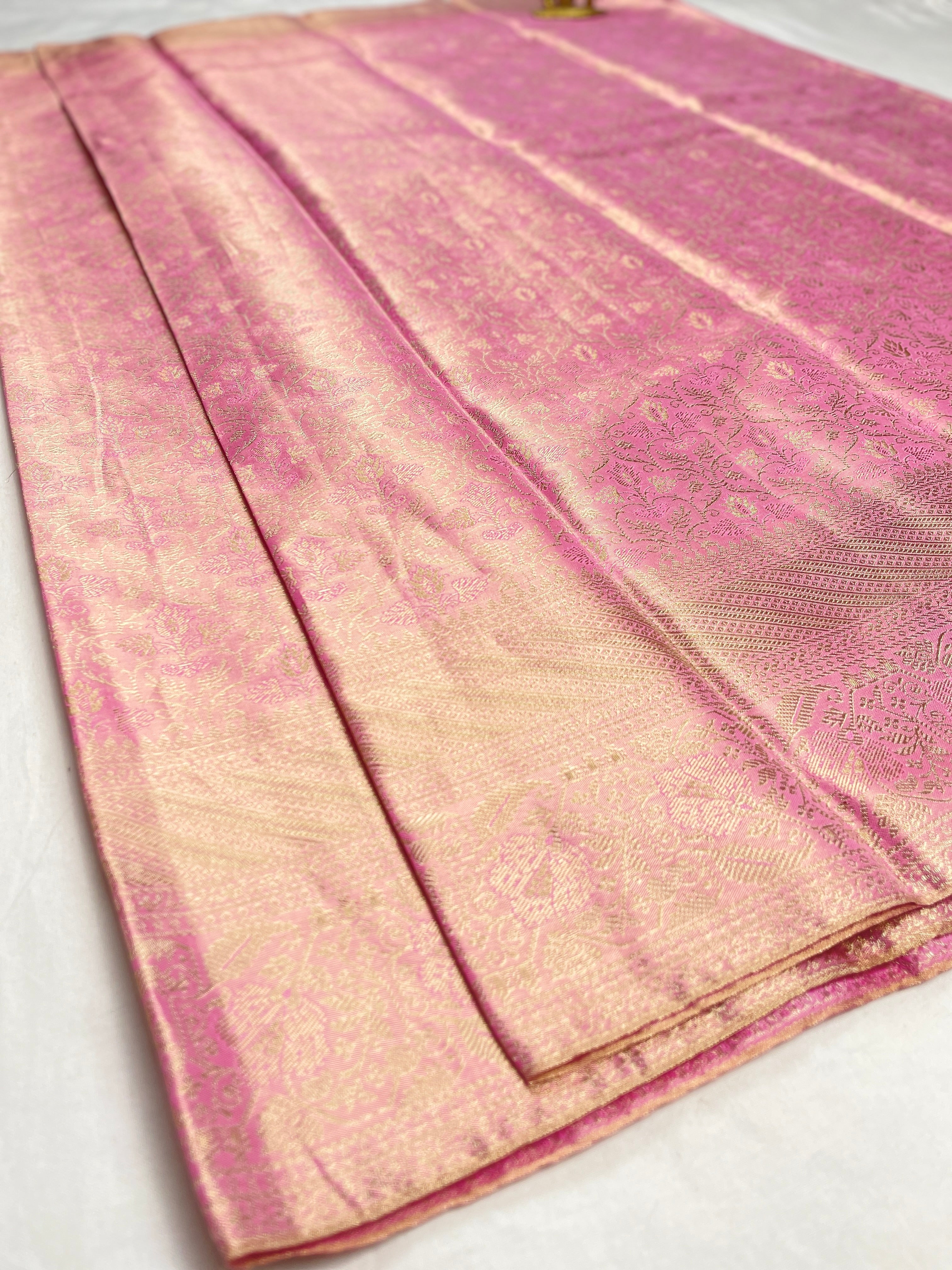 🌸 Premium Mini Kanchipattu Bridal Saree