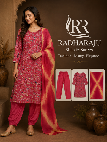 Cotton 3 piece kurti set
