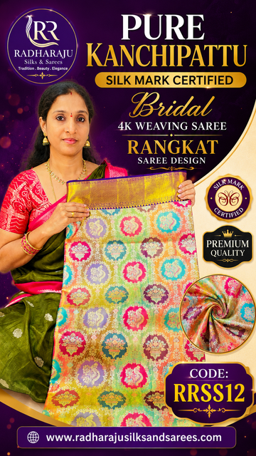 Kanchipattu Bridal sarees Pure handloom 4k weaving with Silk mark certified