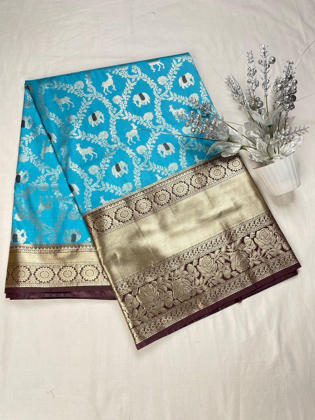 Kanchipattu Meenakari Sarees