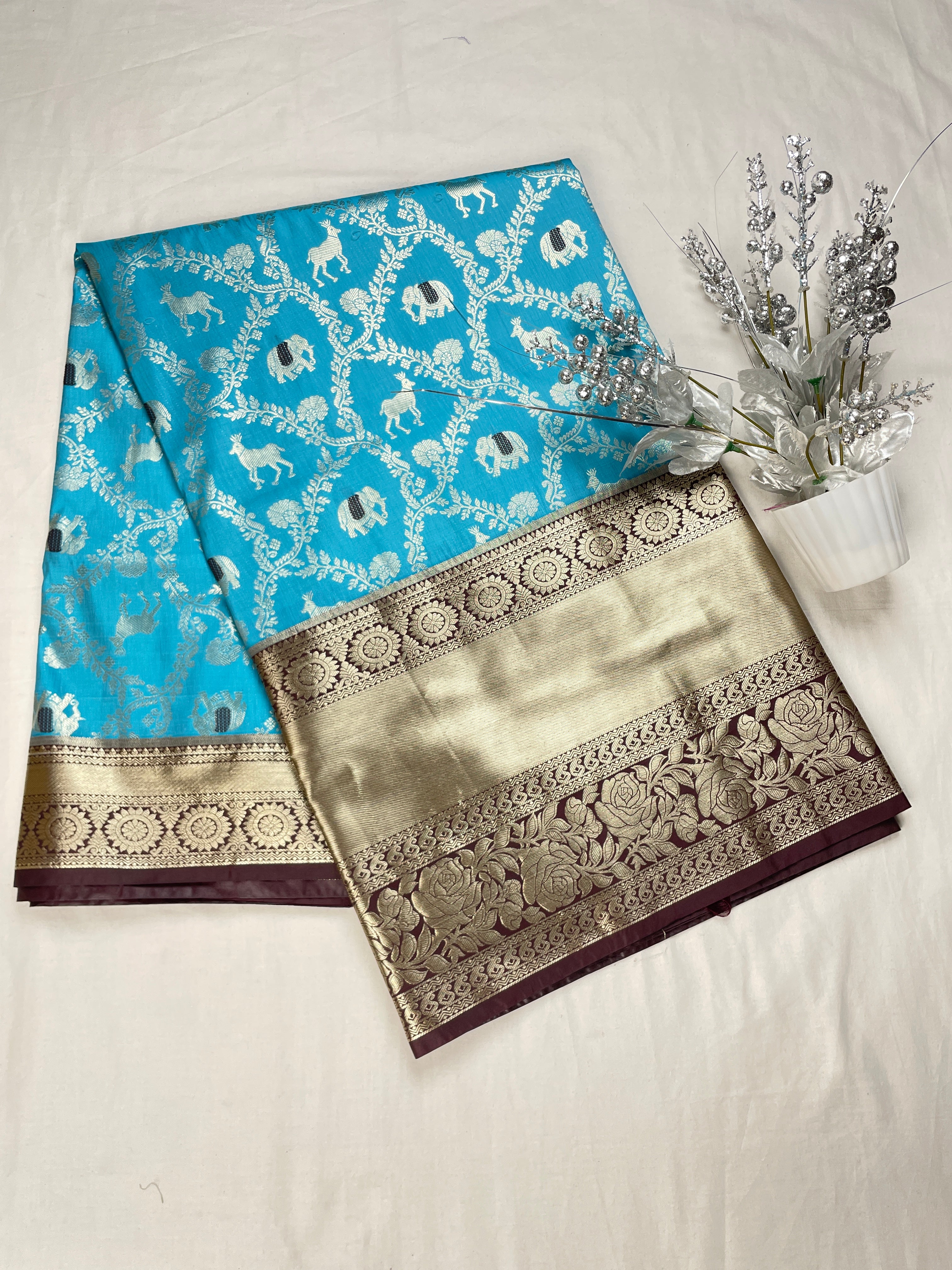 Kanchipattu Meenakari Sarees