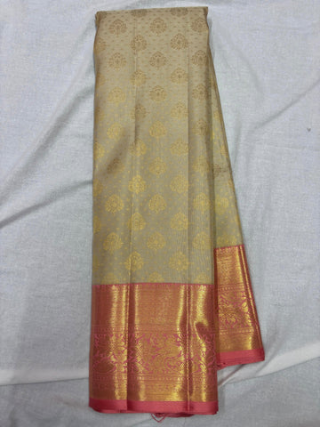 Pure Kanchipuram Handwoven 1 Gm Gold Zari Bridal Saree (Copy 2)