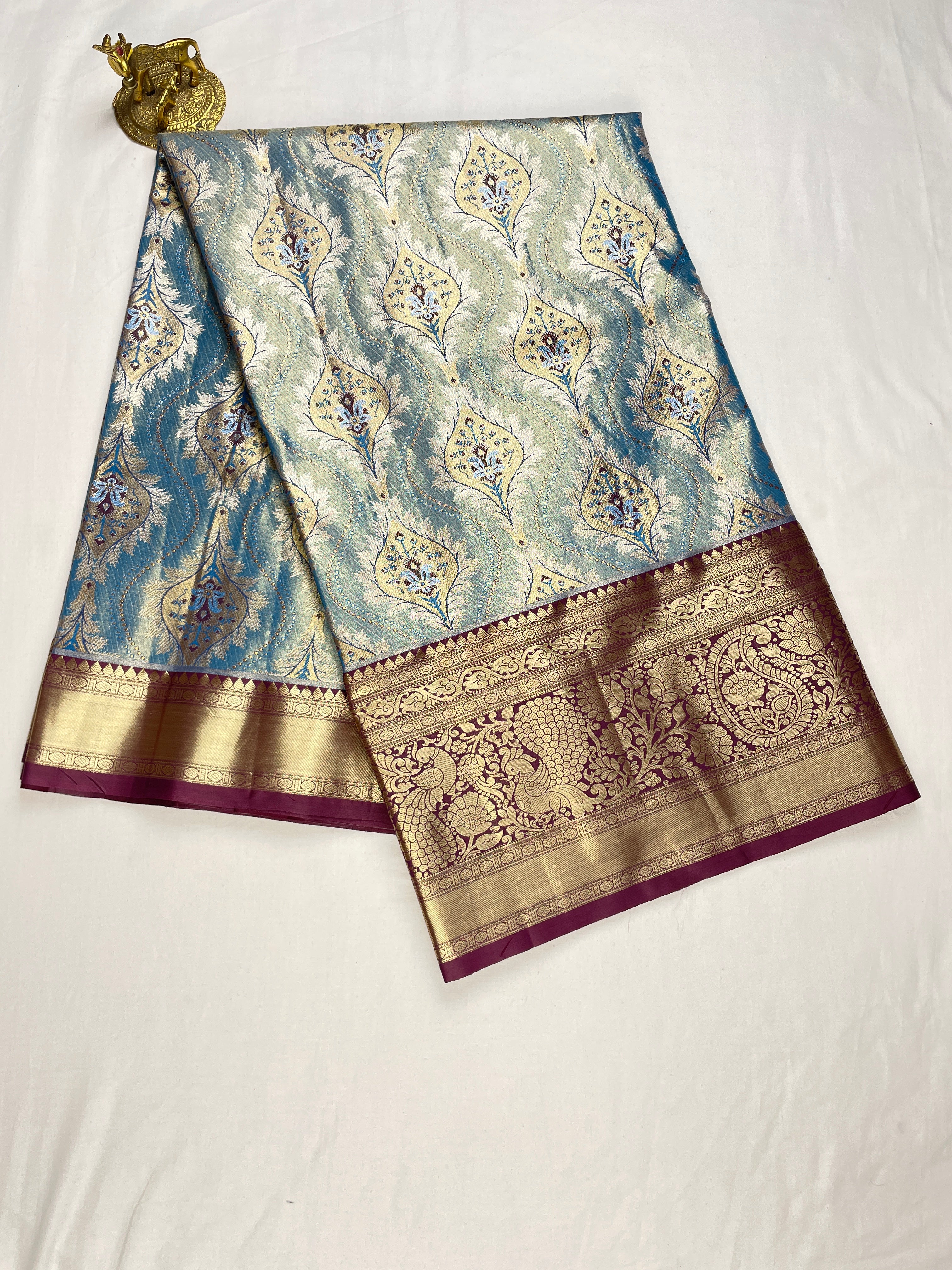 Kanchipattu Meenakari sarees