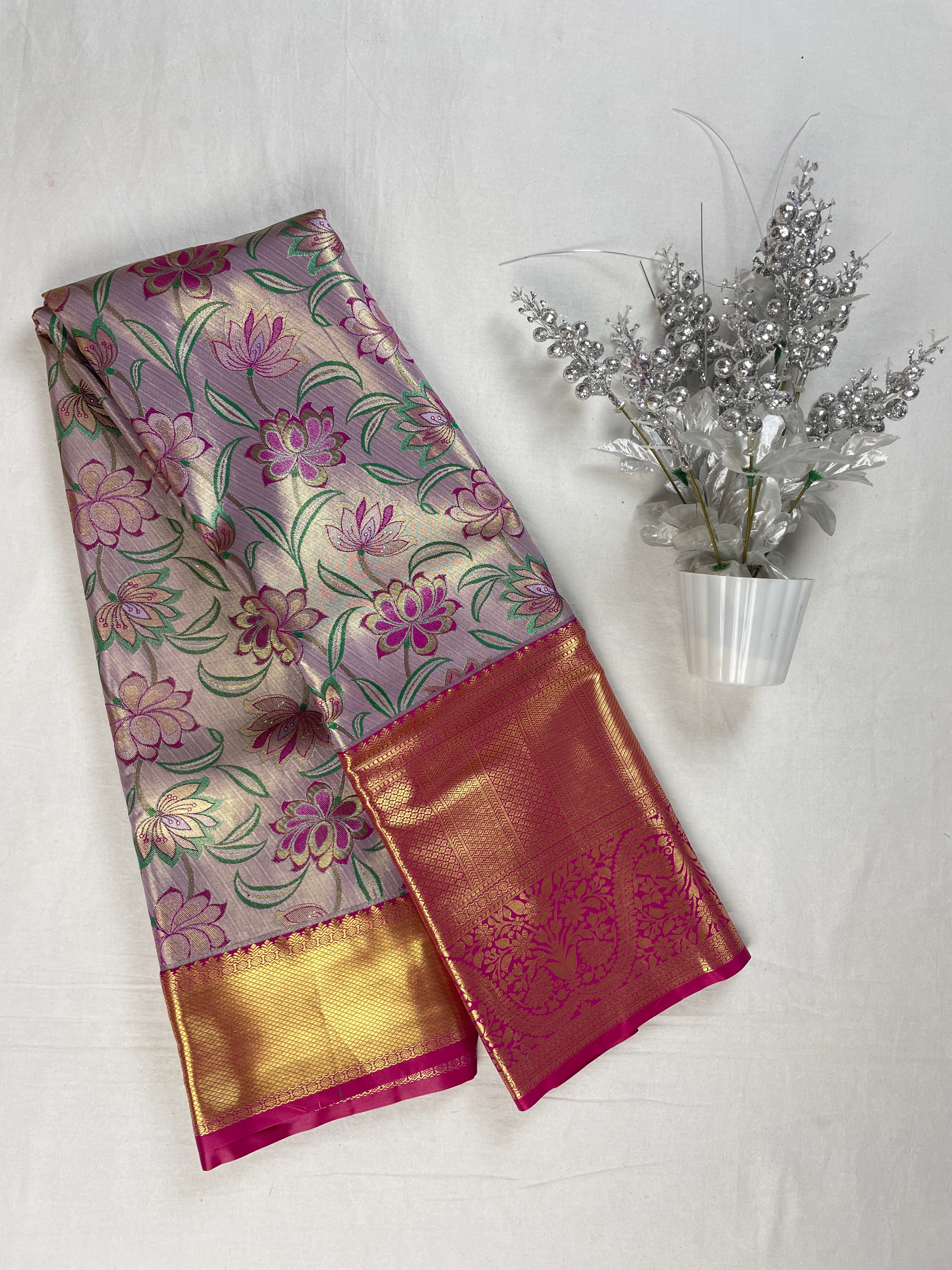 Semi Tissue Bridal Sarees