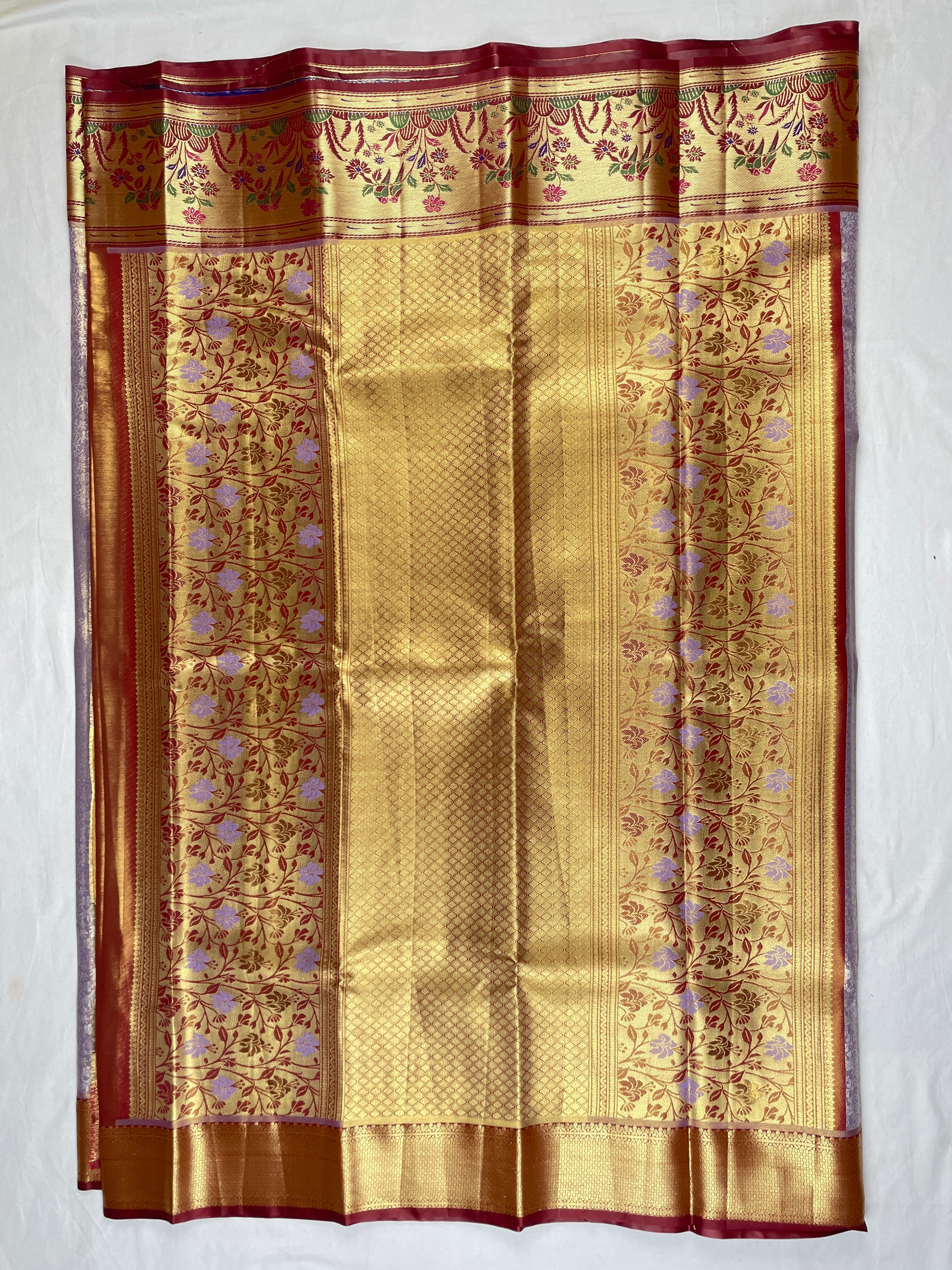 Kanchipattu Tissue Saree Paithani Border